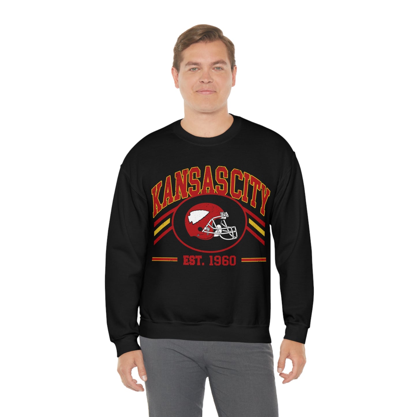 Kansas City Football Unisex Heavy Blend Crewneck Sweatshirt