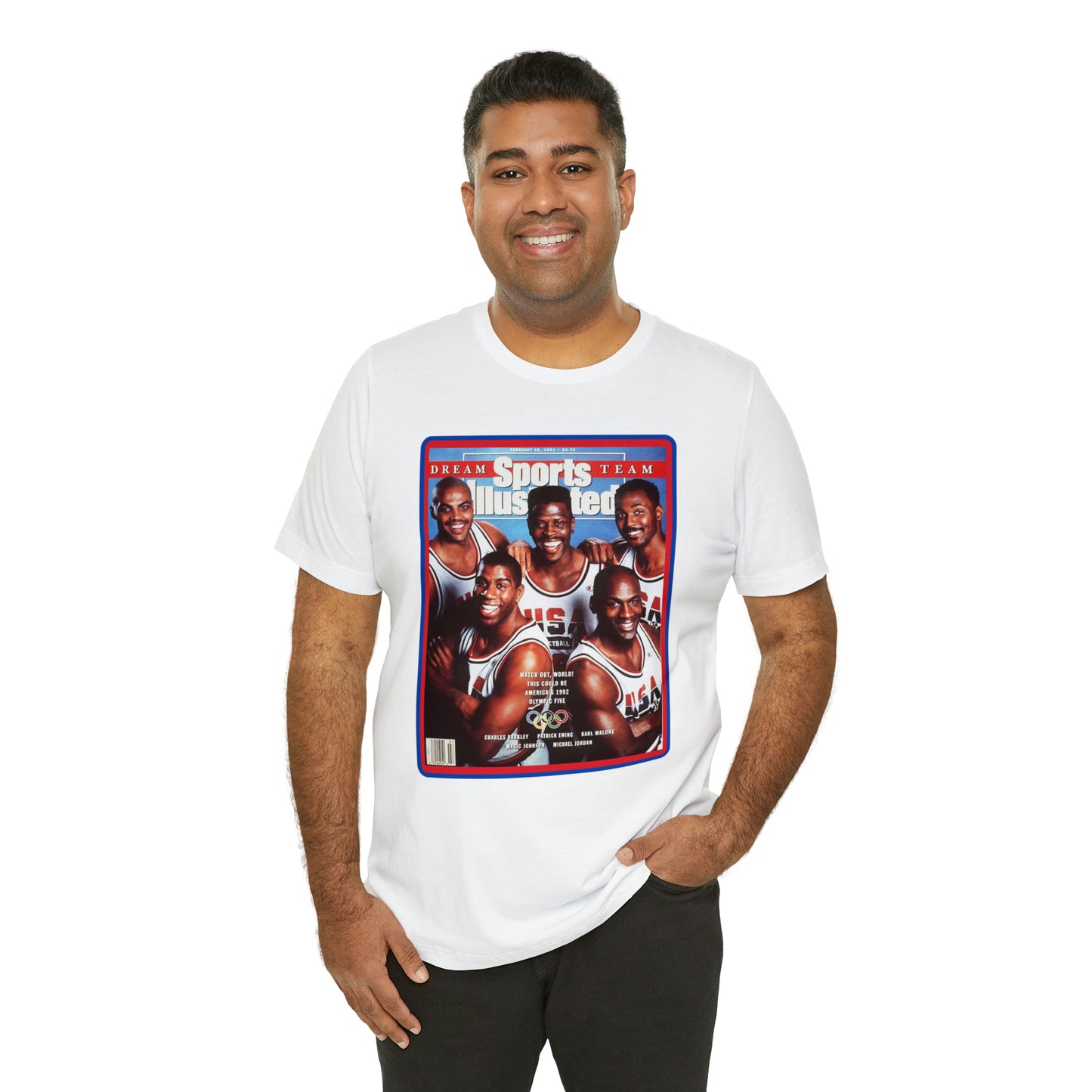 90s Throwback Dream Team Sports Illustrated Magazine Unisex Jersey Short Sleeve Tee