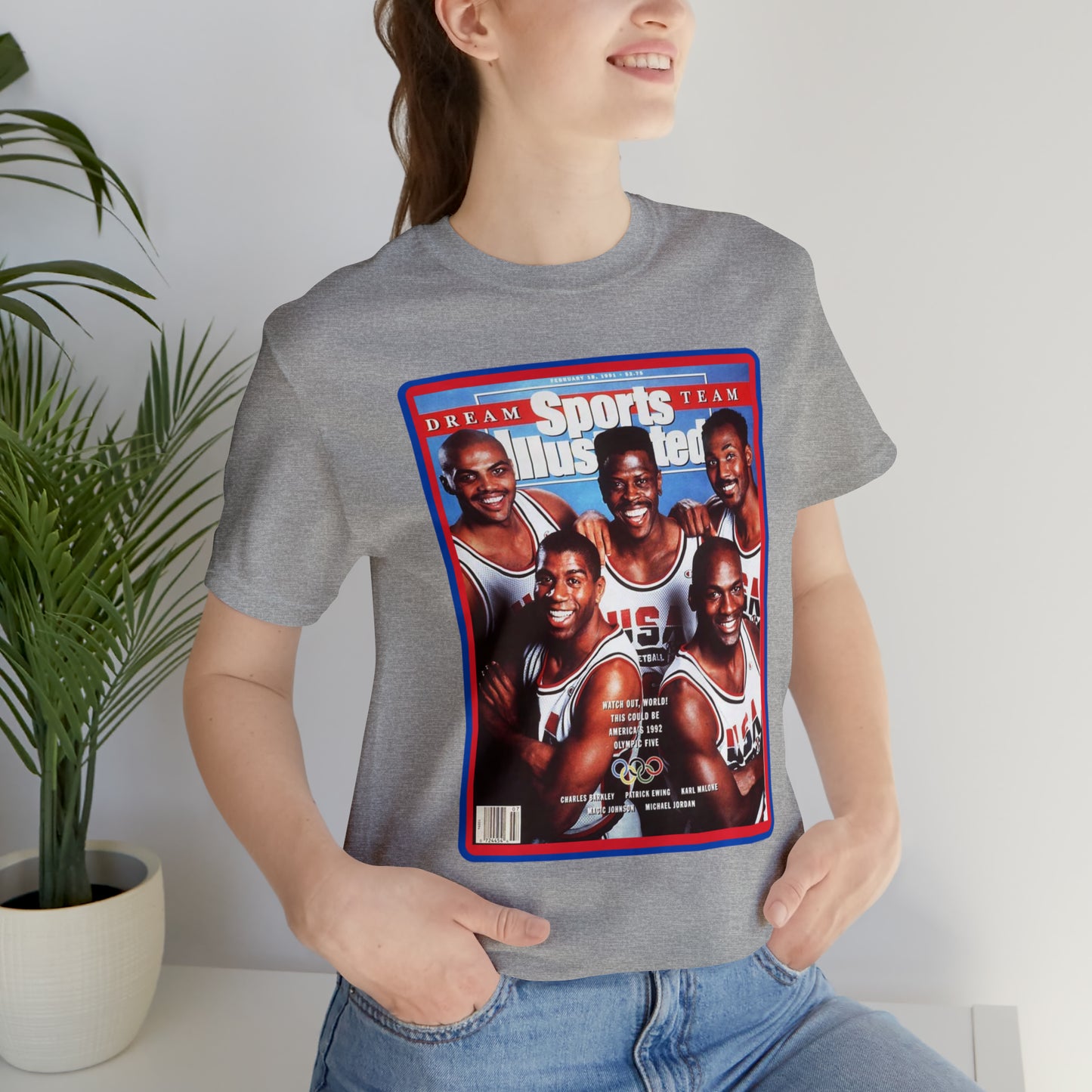 90s Throwback Dream Team Sports Illustrated Magazine Unisex Jersey Short Sleeve Tee