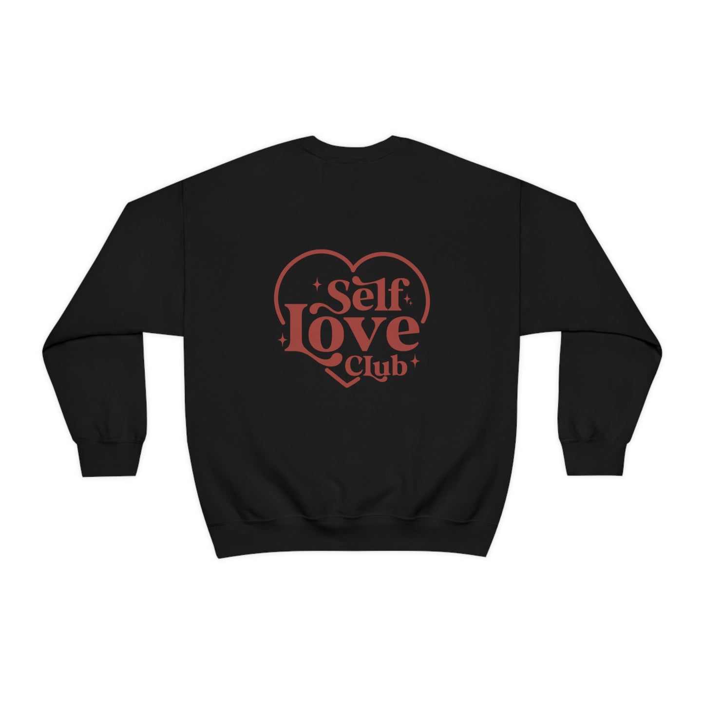 Heart Self Love Club Valentines Day Unisex Heavy Blend Crewneck Sweatshirt Front/Back Print