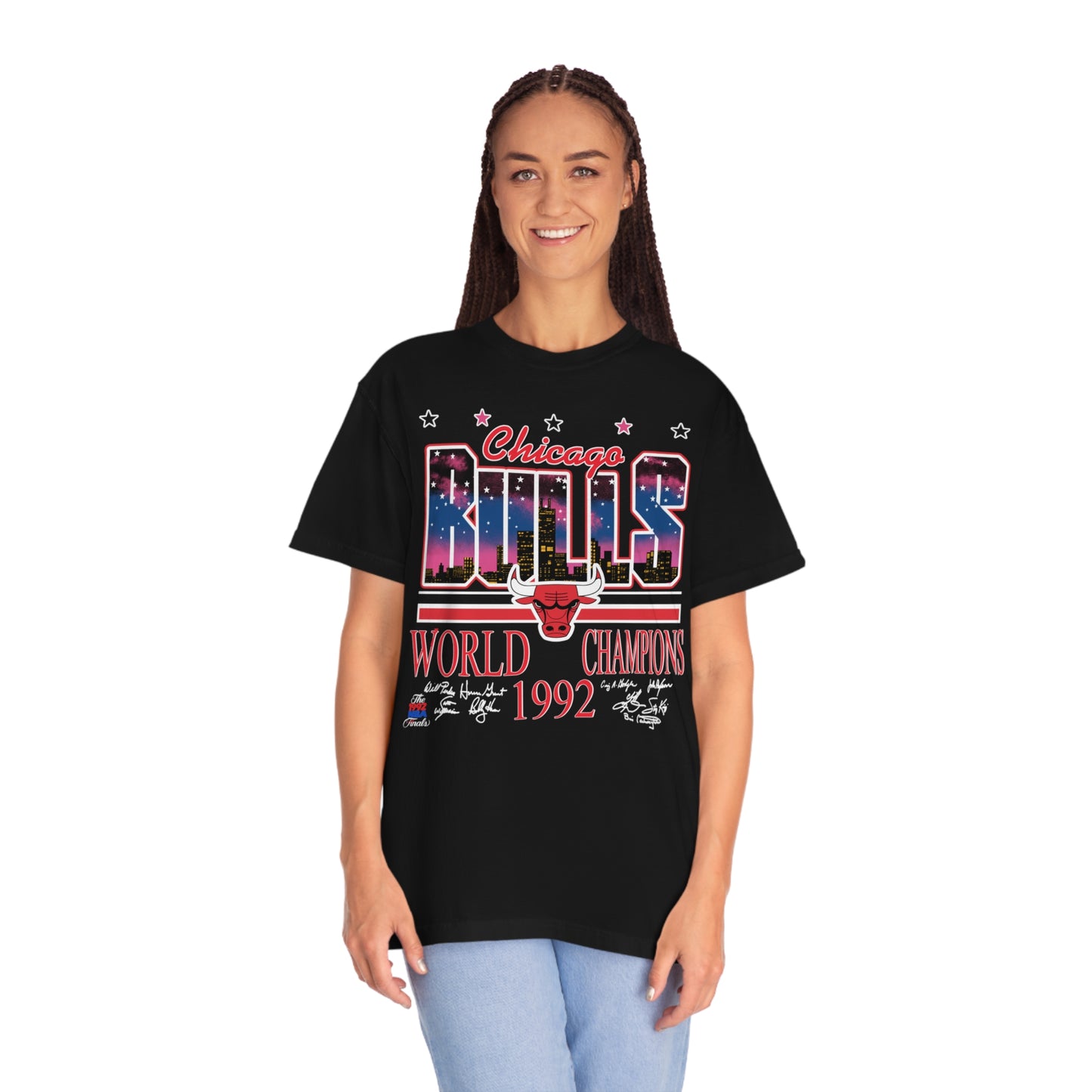 Throwback Chicago Bulls Basketball Unisex Garment-Dyed T-shirt
