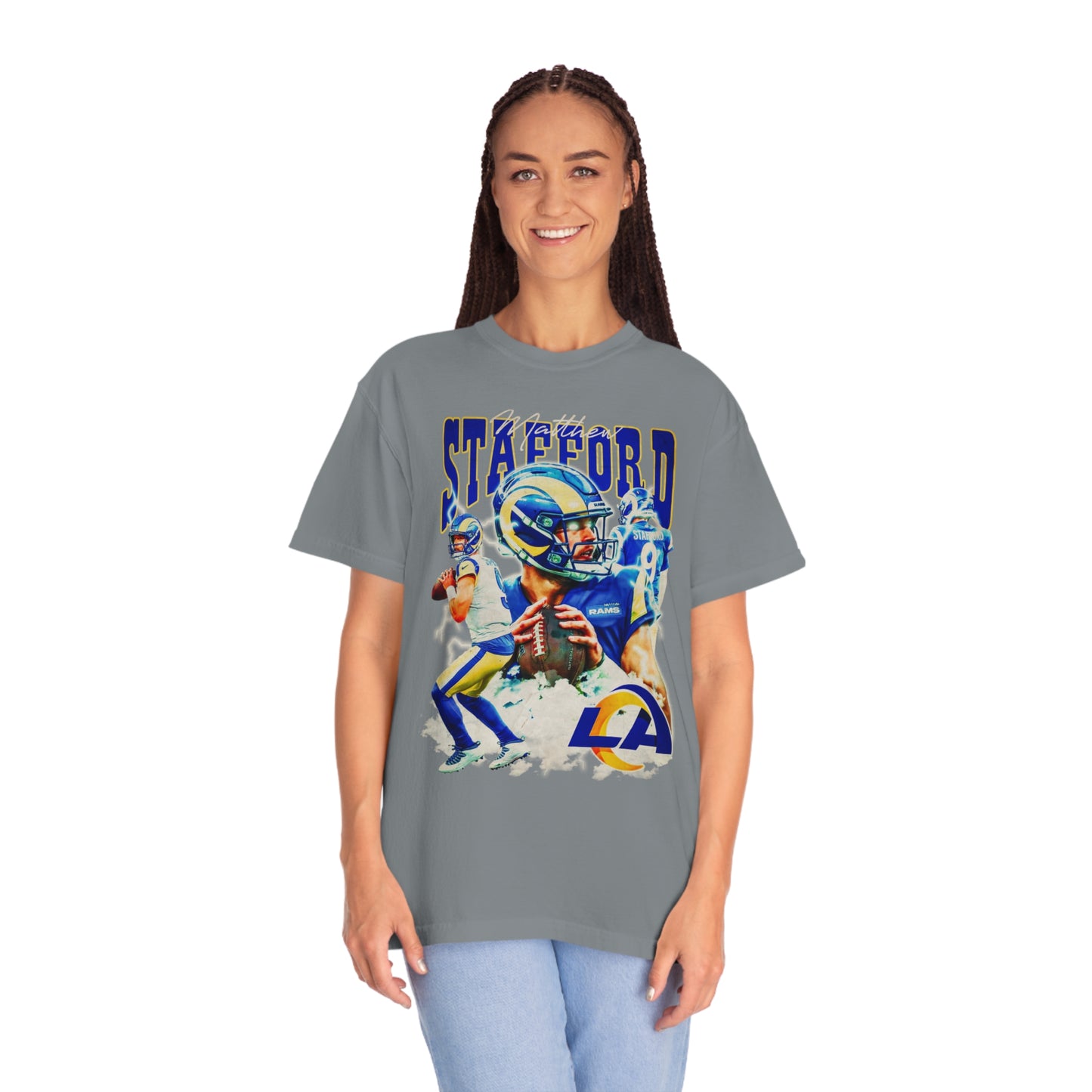 Stafford Rams Football Unisex Garment-Dyed T-shirt