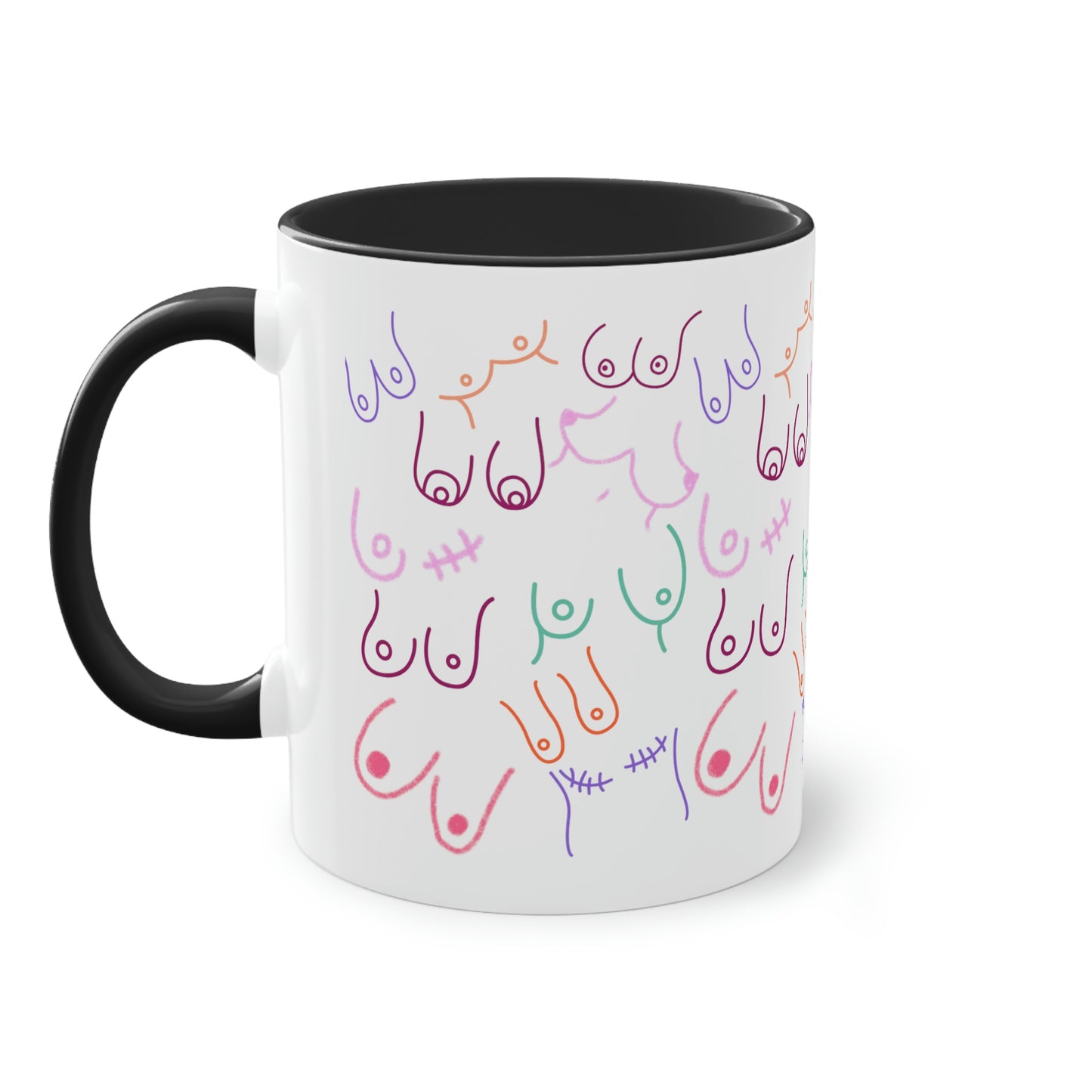 Titties Two-Tone Coffee Mug, 11oz
