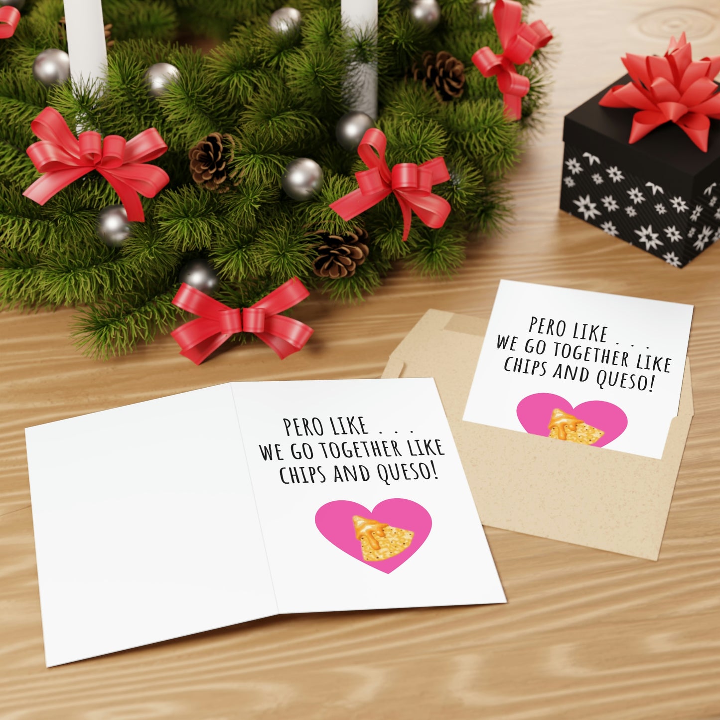 We Go Together Like Chips and Queso Valentines Day Greeting Card