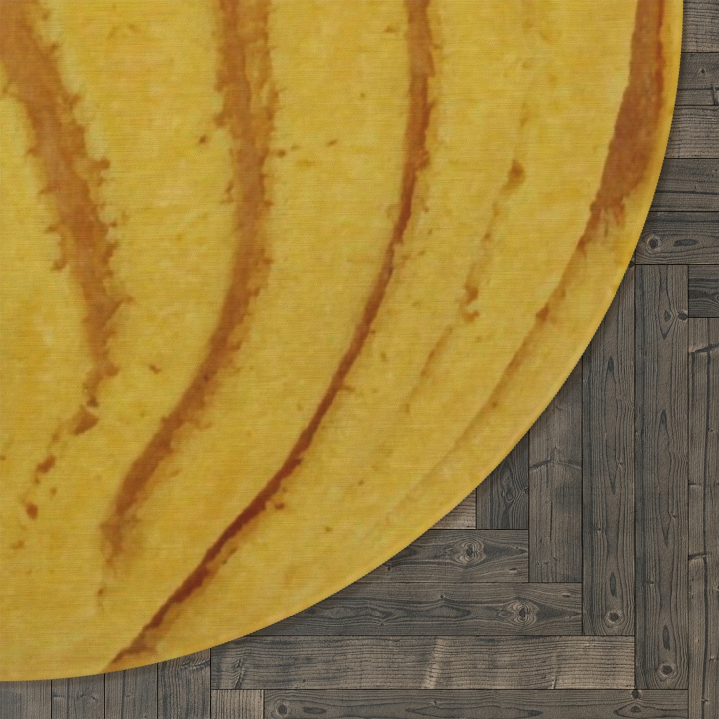 Yellow Concha Round Rug
