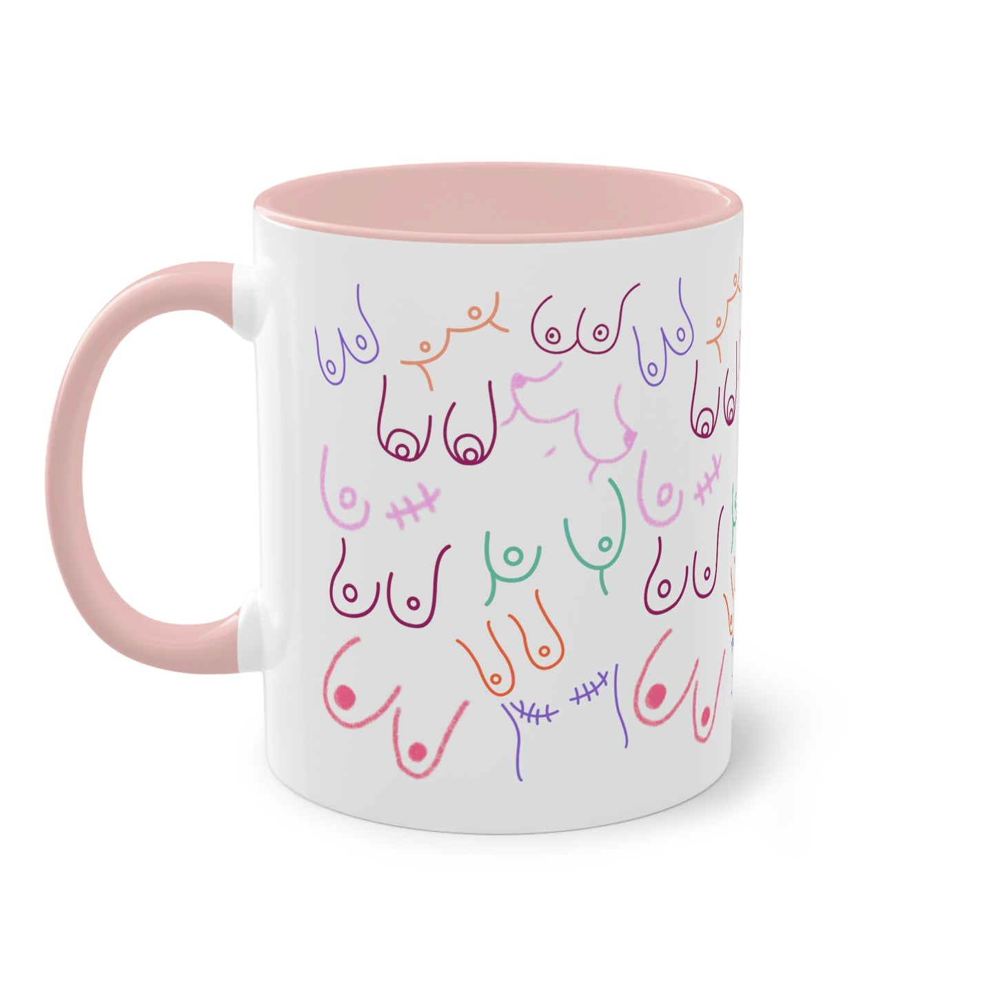 Titties Two-Tone Coffee Mug, 11oz