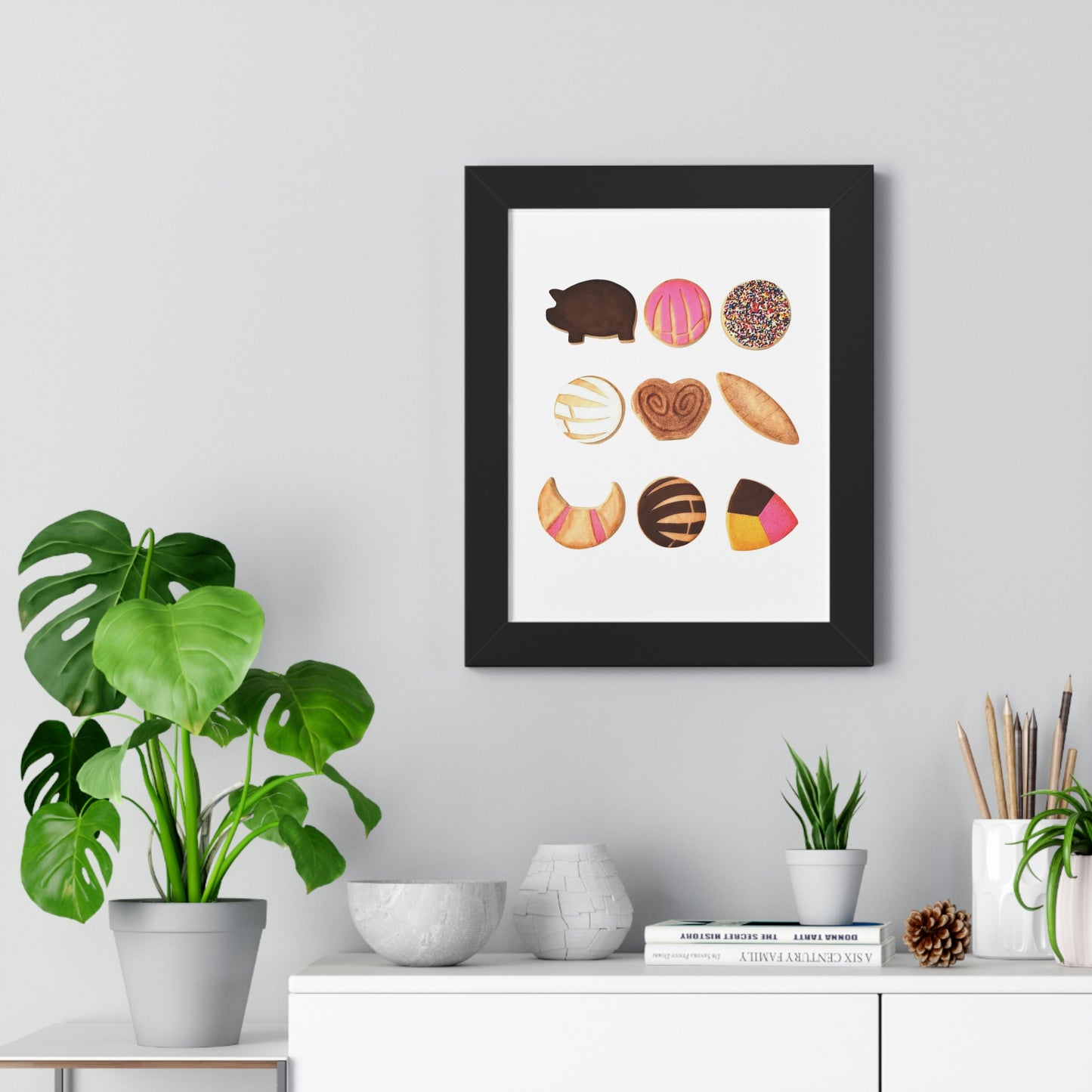 Pan Dulce Framed Vertical Poster