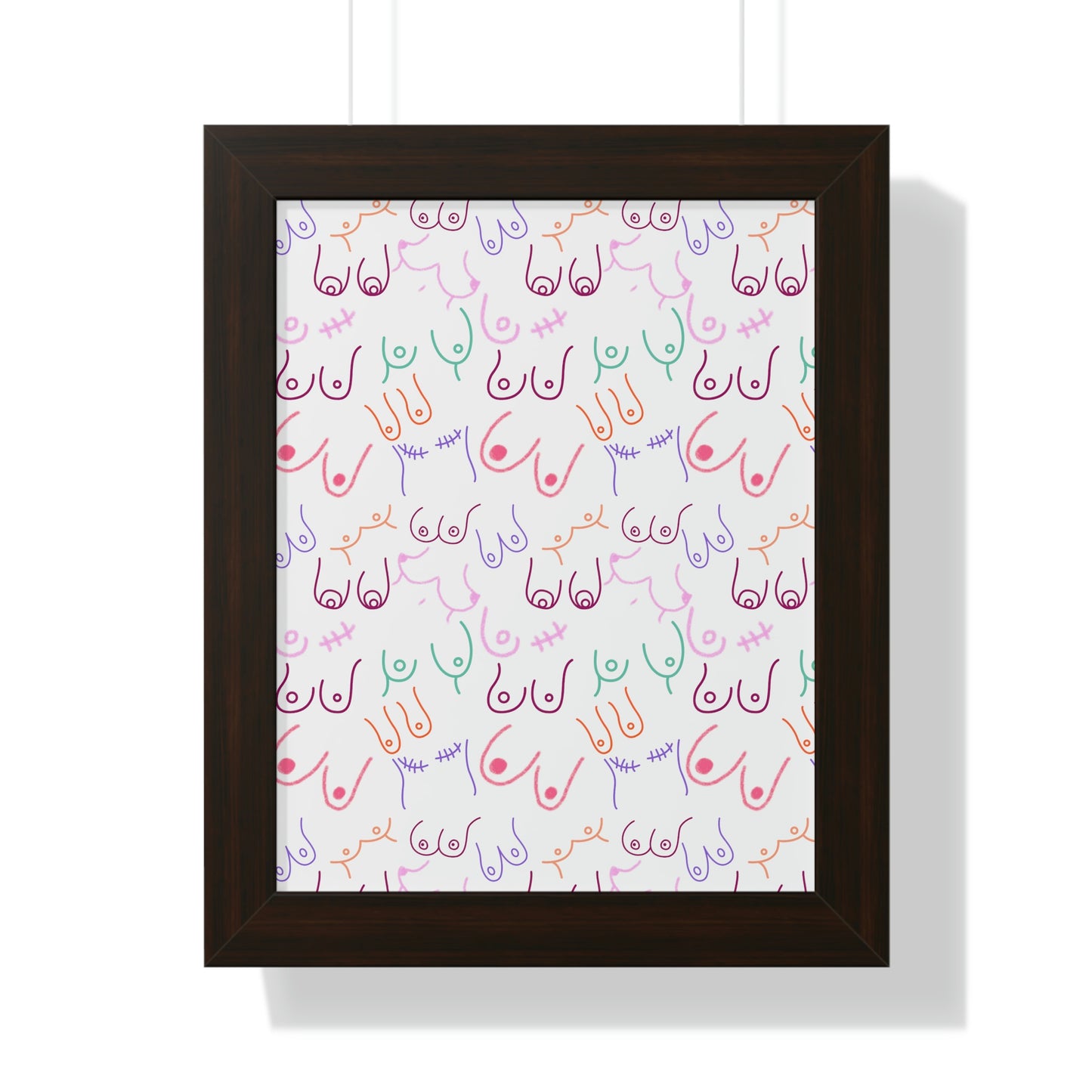 Titties Framed Vertical Poster