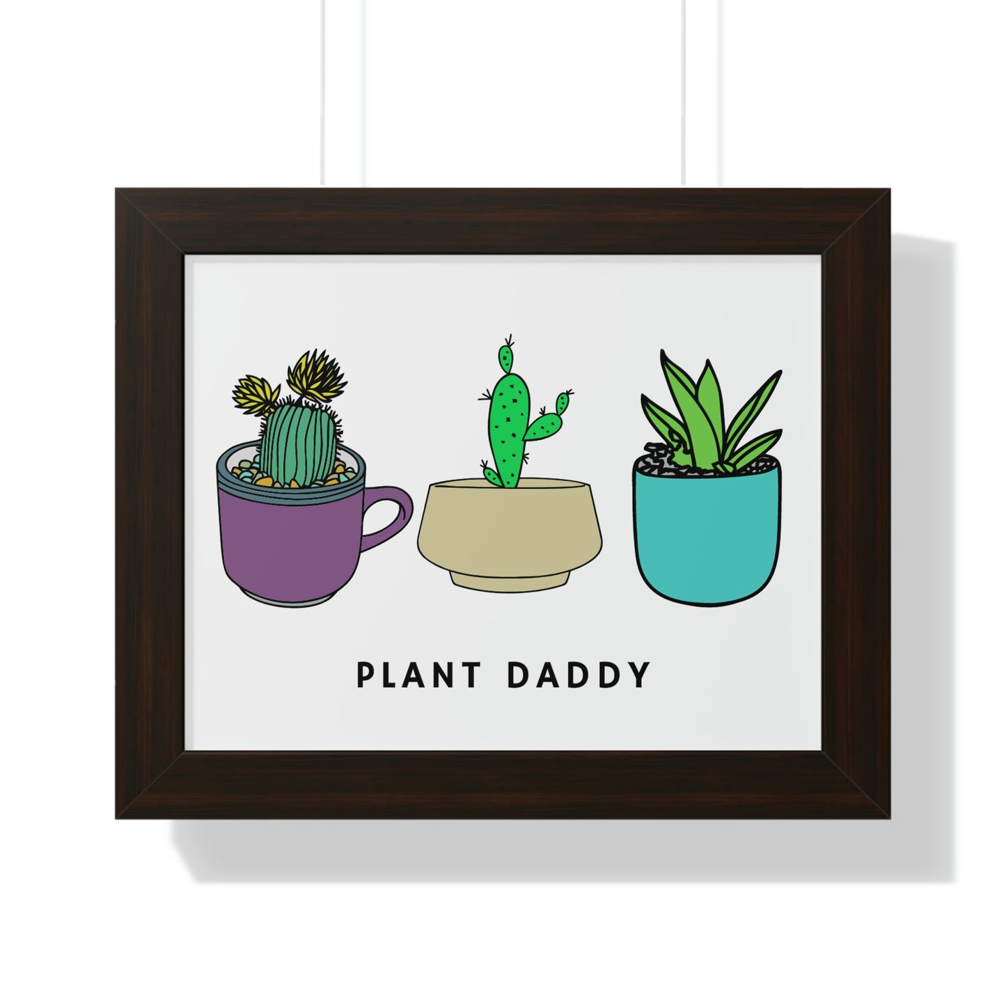Plant Daddy Framed Horizontal Poster