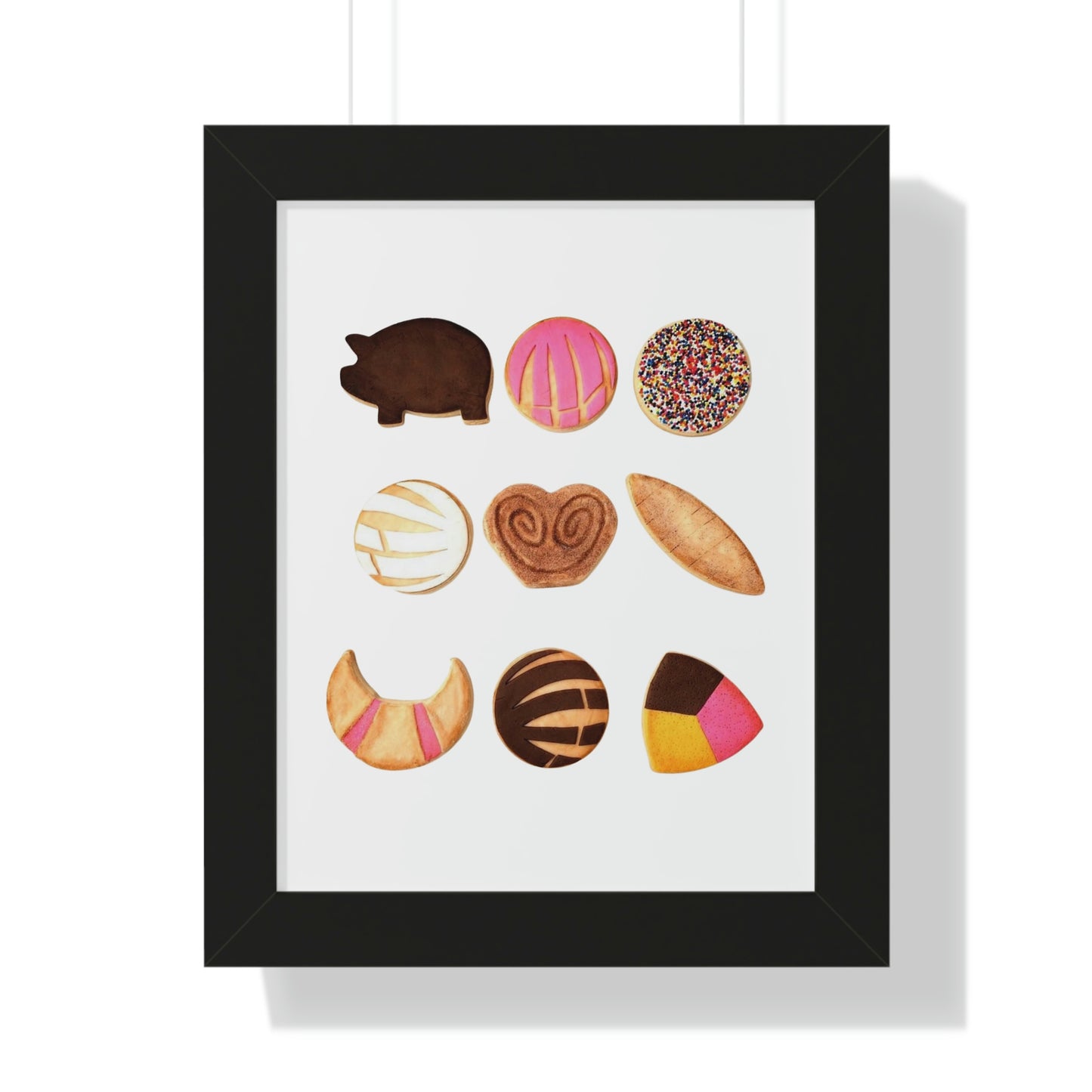 Pan Dulce Framed Vertical Poster