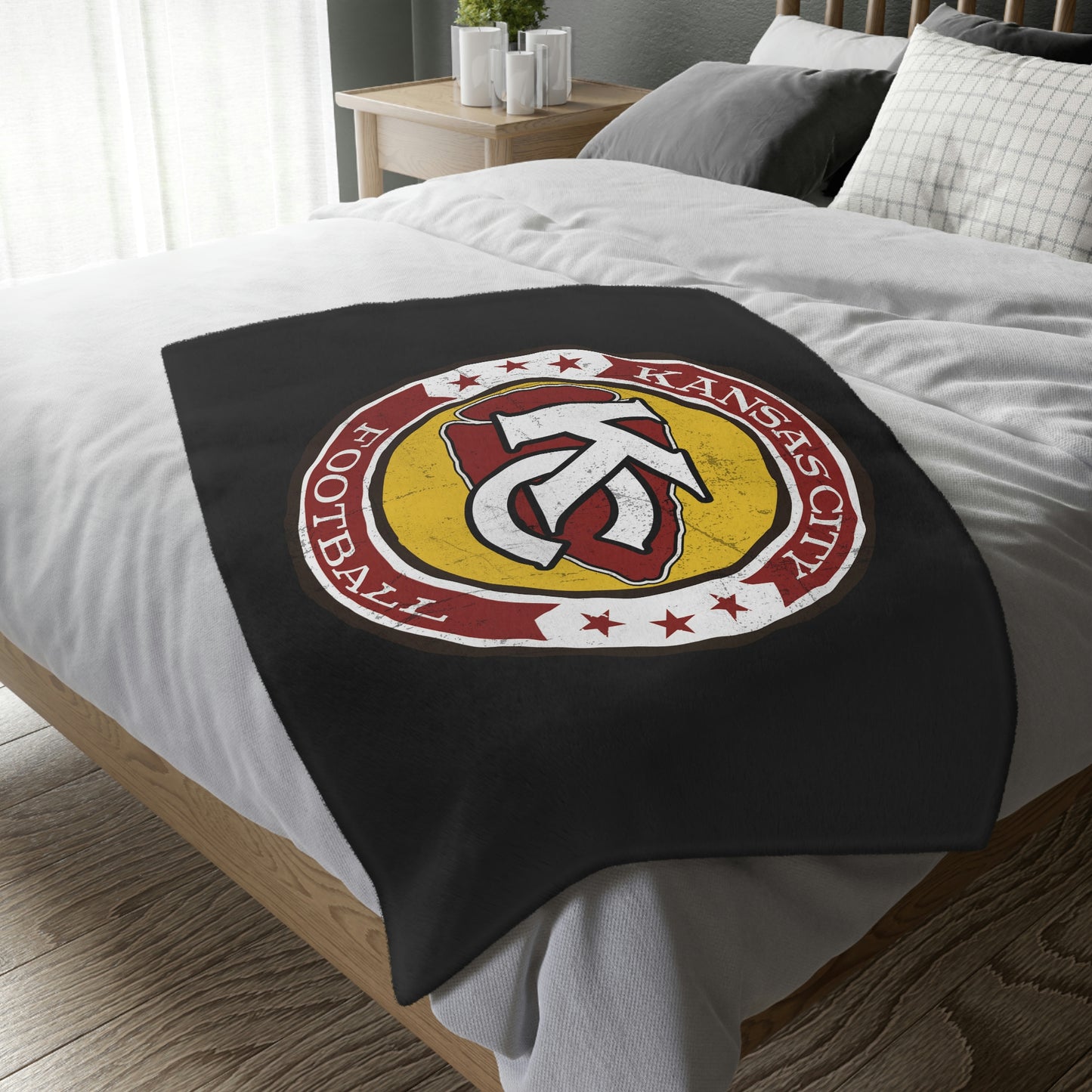 Kansas Football | Velveteen Plush Blanket
