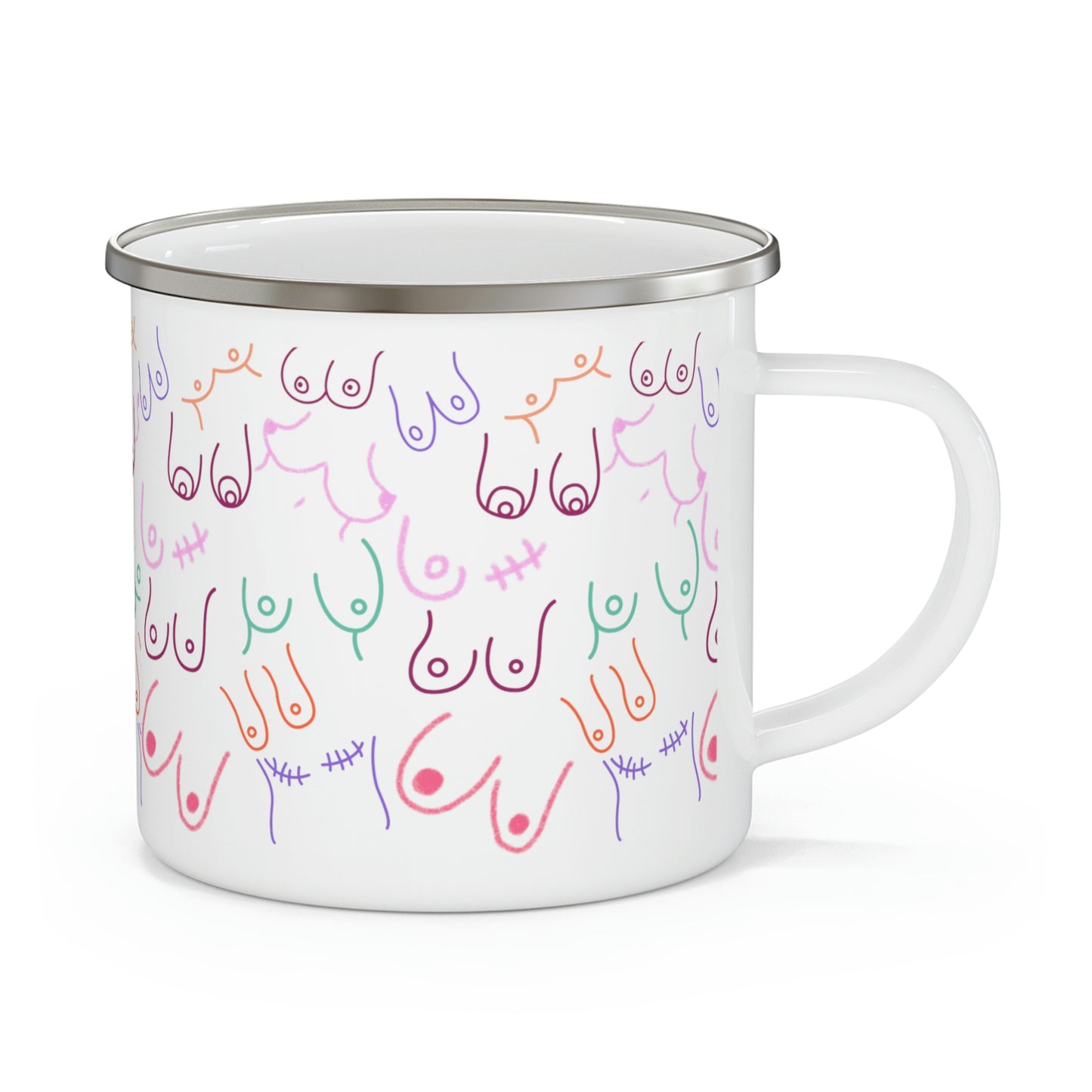 Titties | Enamel Camping Coffee Mug