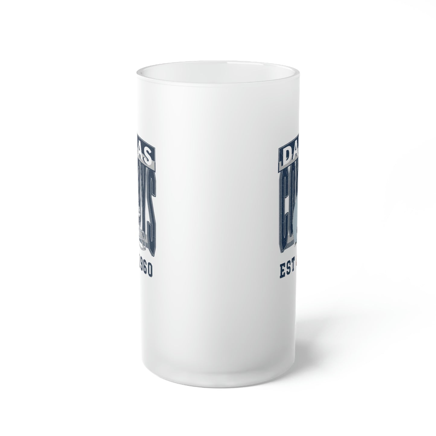 Dallas Football Frosted Glass Beer Mug