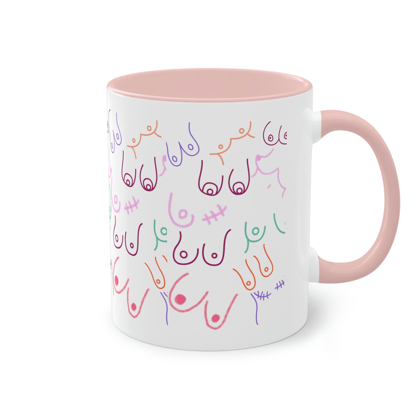 Titties Two-Tone Coffee Mug, 11oz