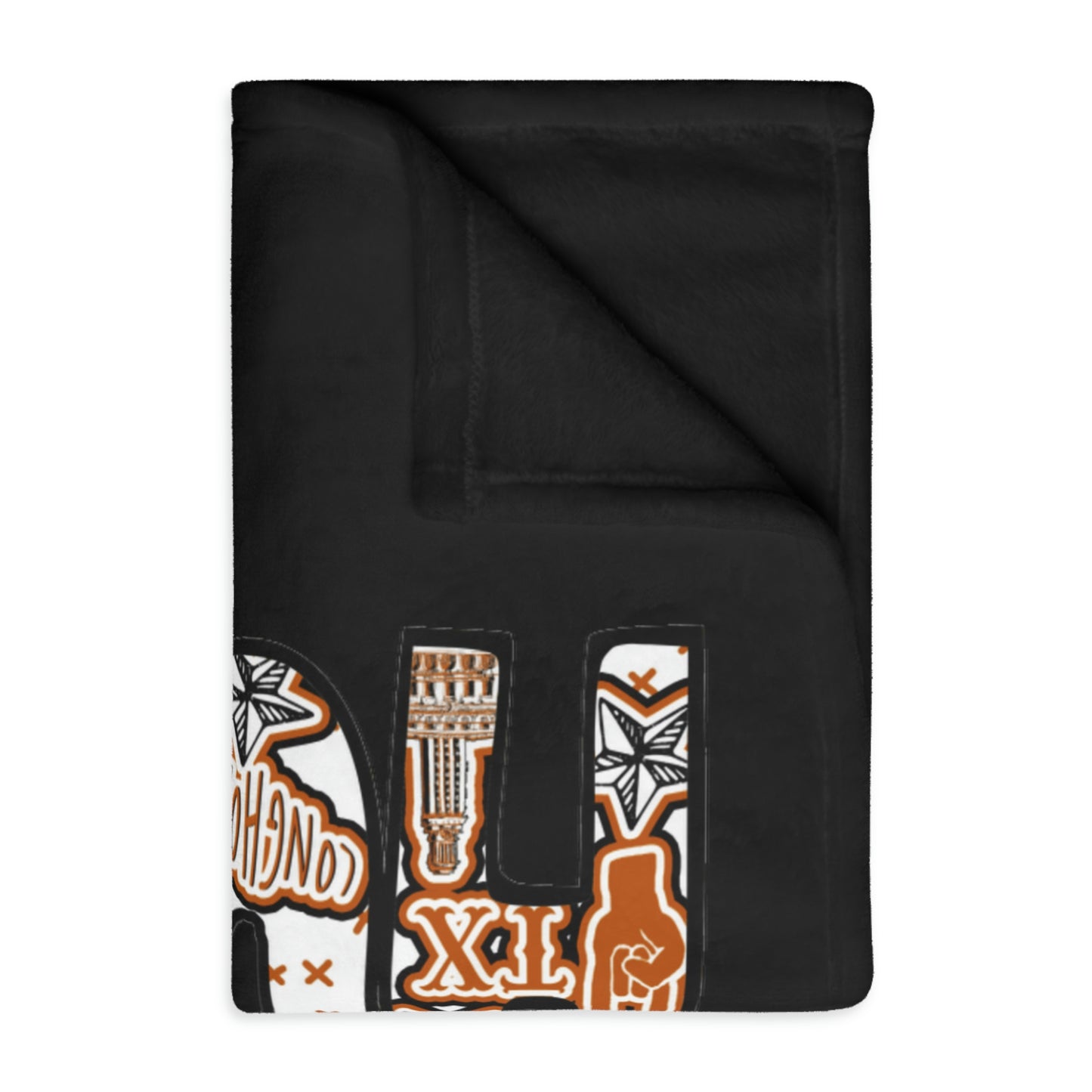 Longhorns Velveteen Minky Throw Blanket