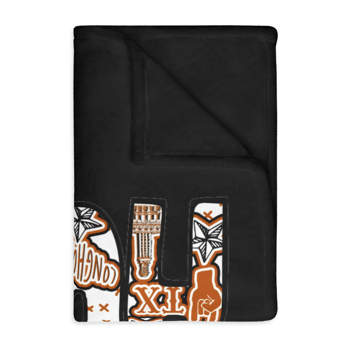Longhorns Velveteen Minky Throw Blanket