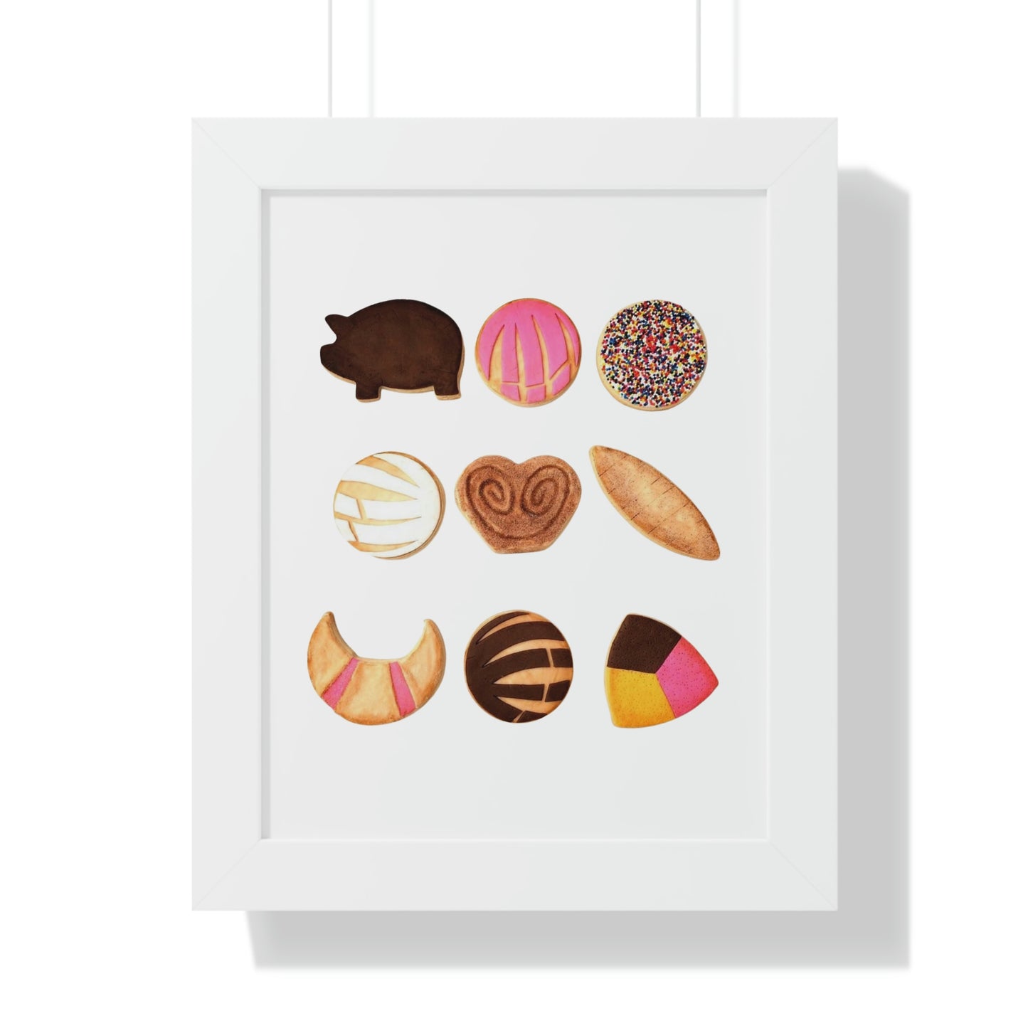 Pan Dulce Framed Vertical Poster