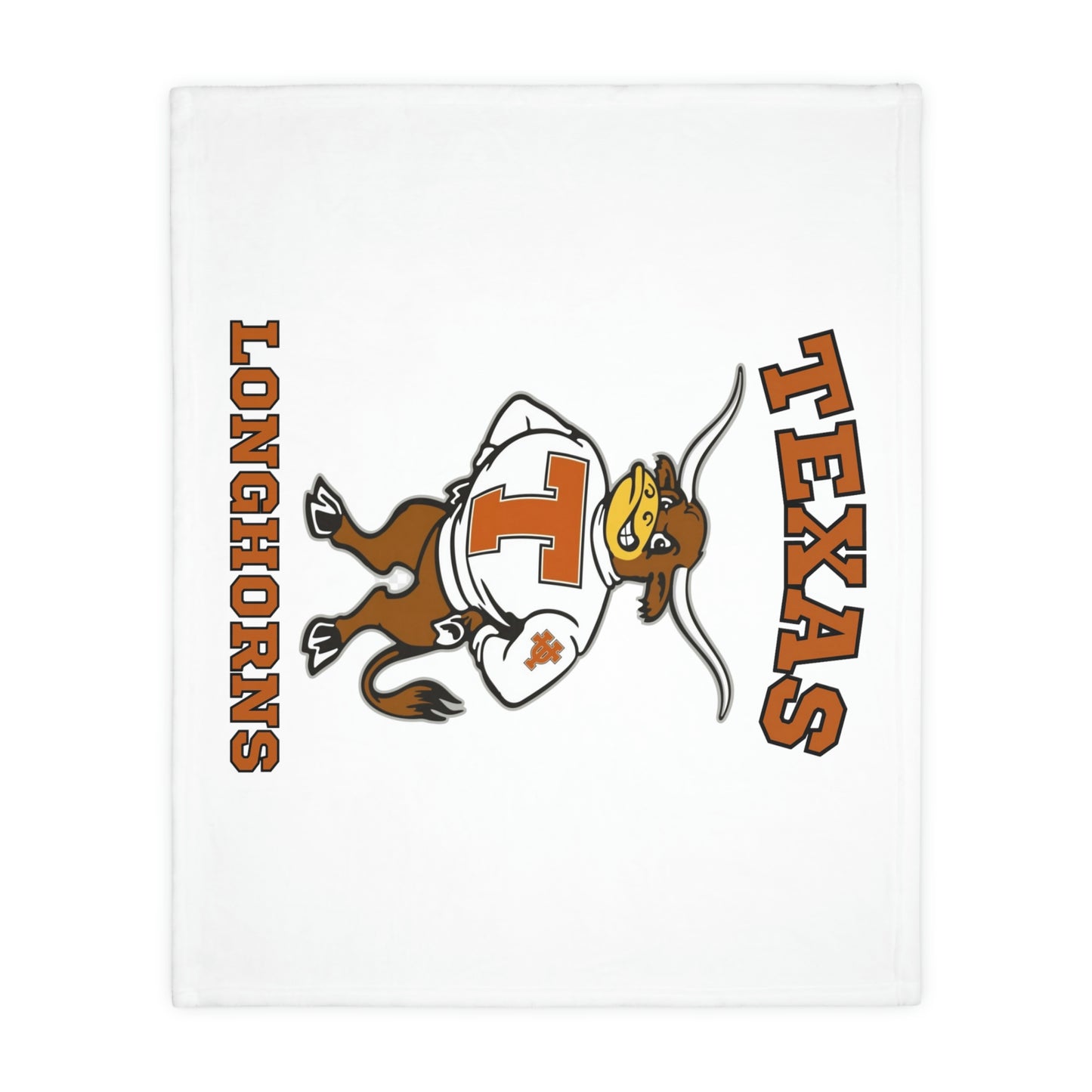 Longhorns Velveteen Minky Throw Blanket