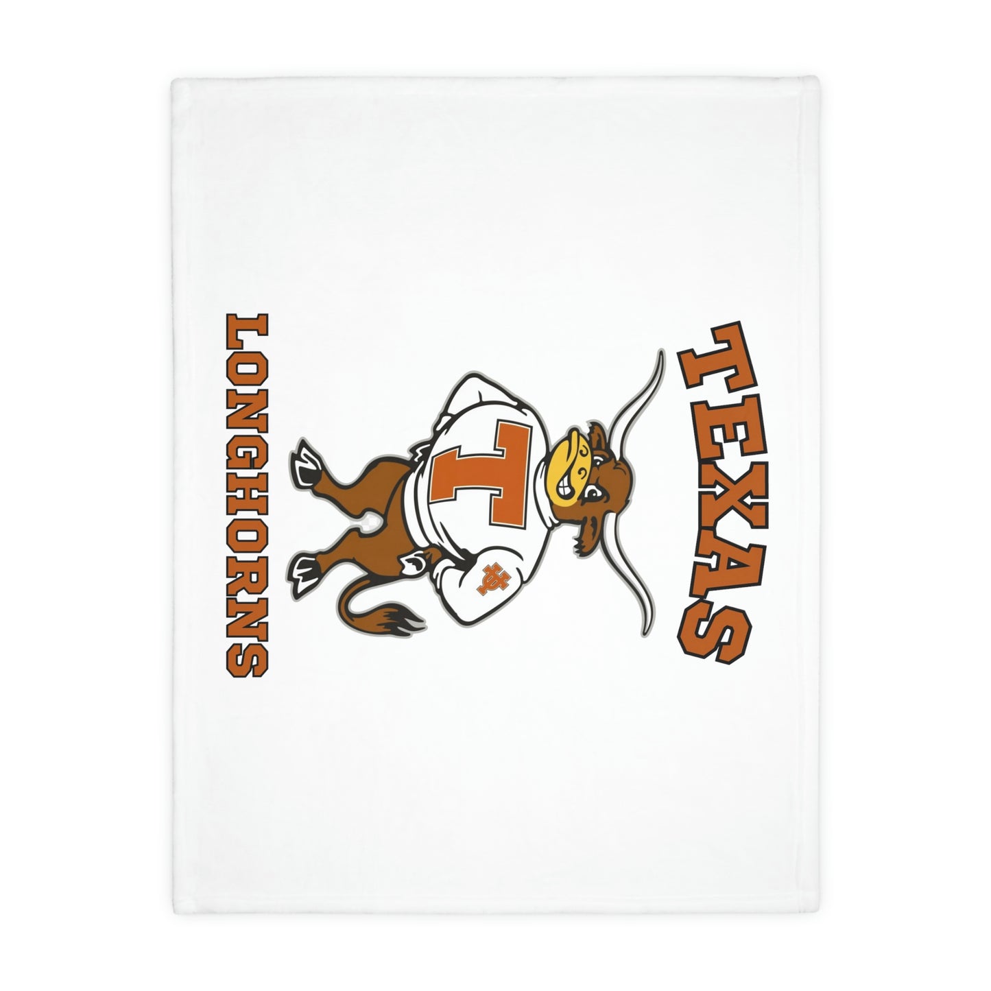 Longhorns Velveteen Minky Throw Blanket