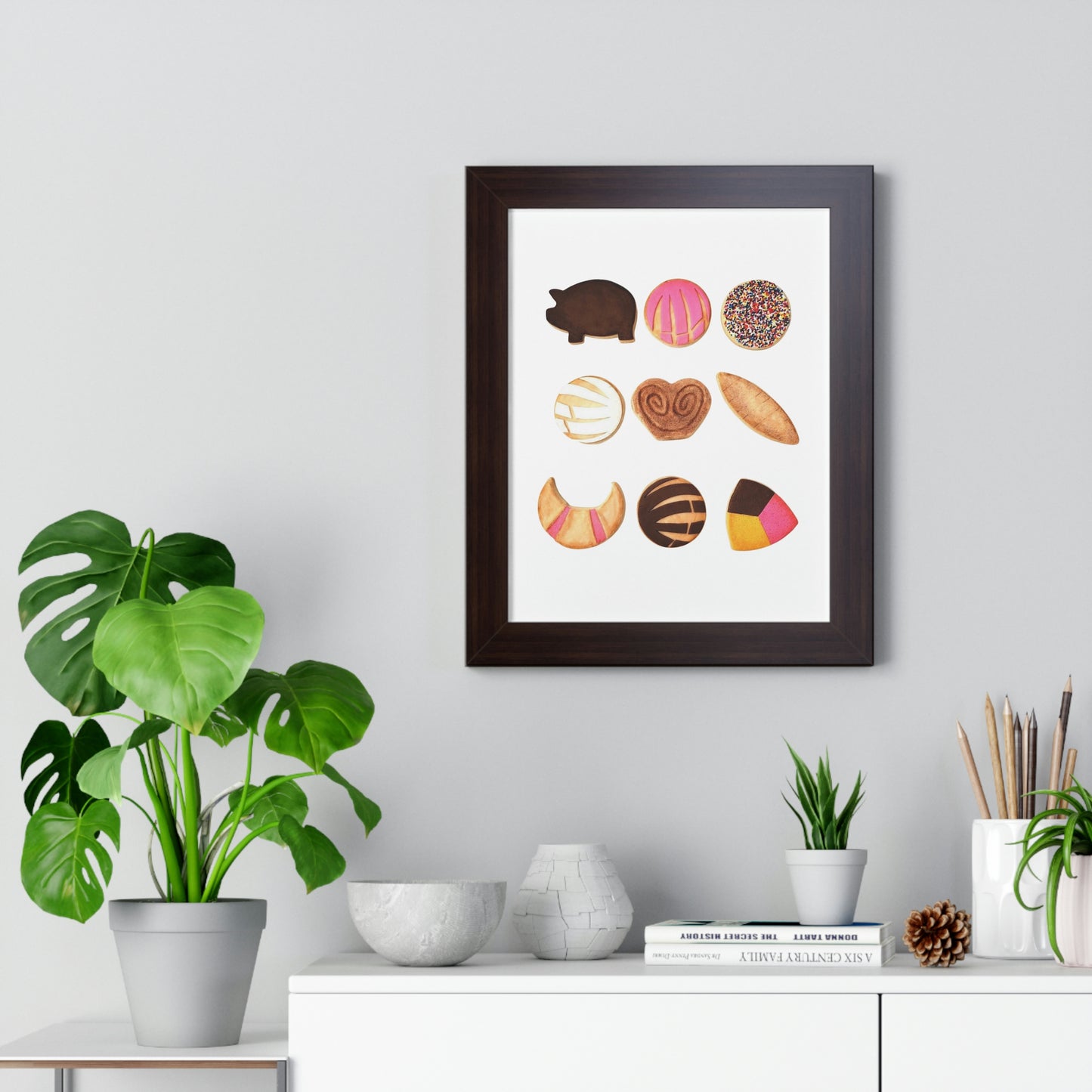 Pan Dulce Framed Vertical Poster