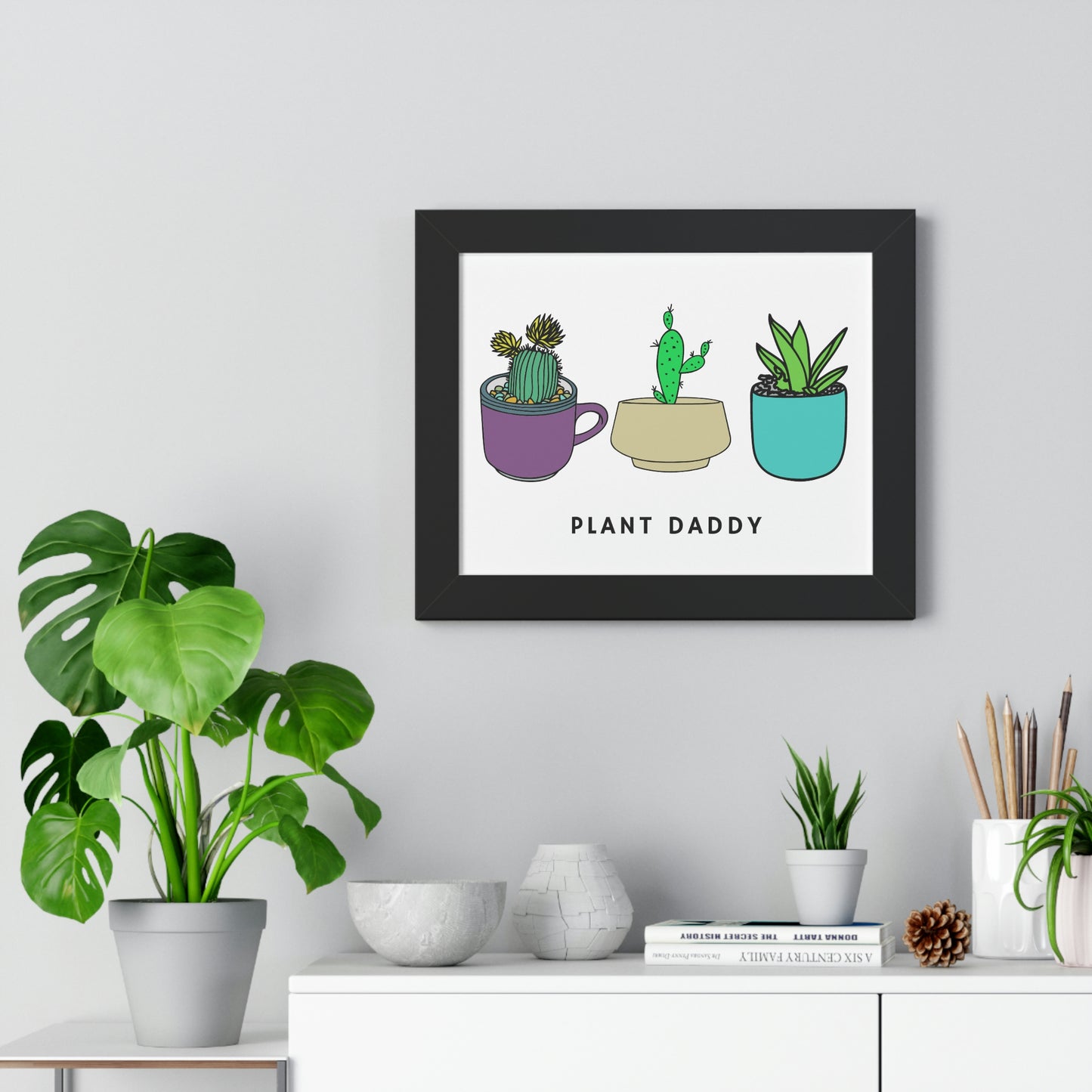 Plant Daddy Framed Horizontal Poster