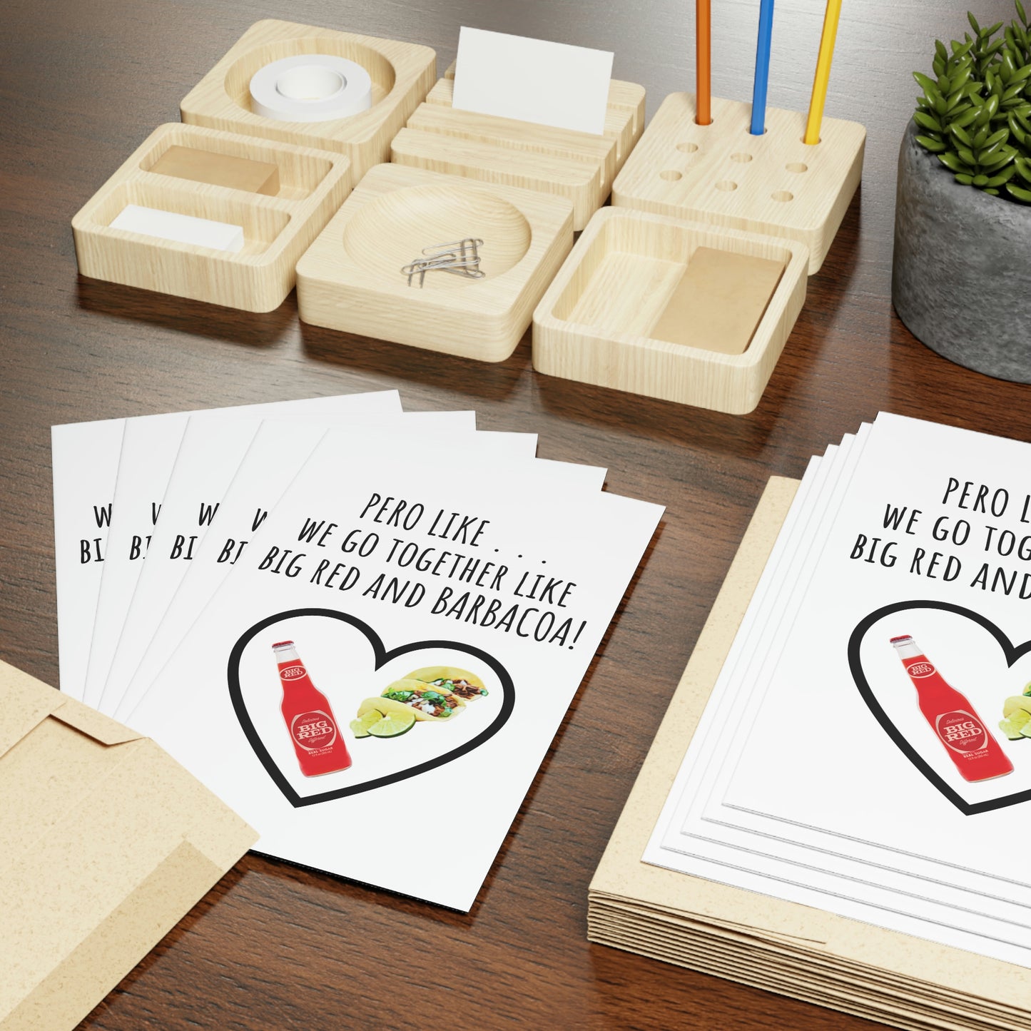 We Go Together Like Big Red and Barbacoa Valentines Day Greeting Card