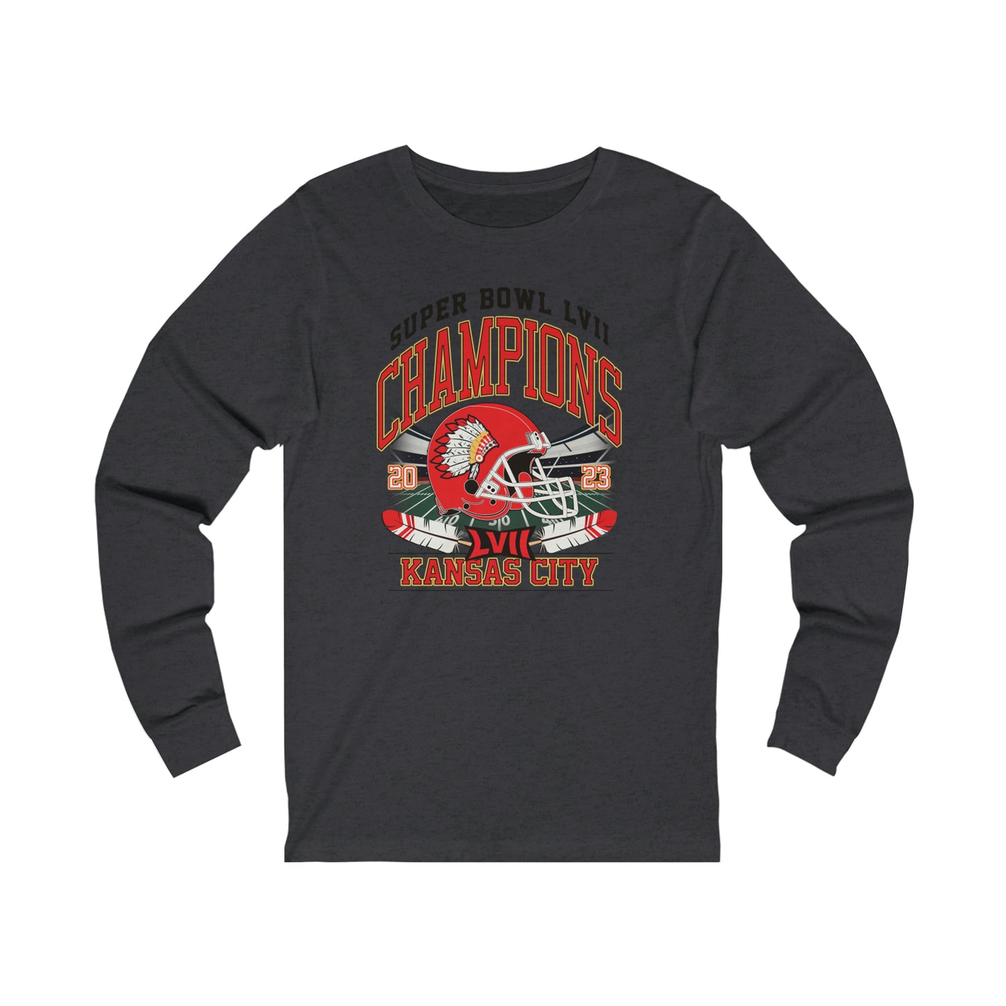Super Bowl Champions Kansas City Football Unisex Jersey Long Sleeve Tee