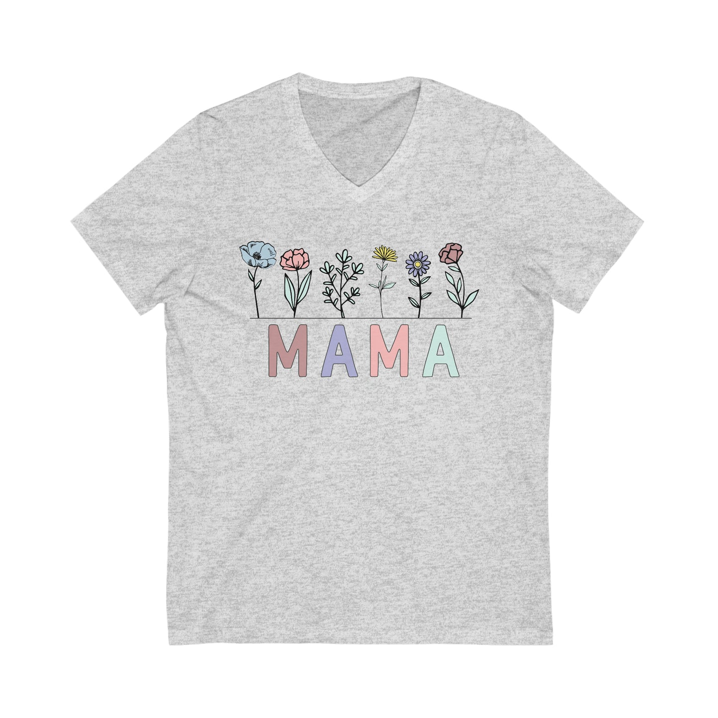 Mama Matching Mommy & Me Set Unisex Jersey Short Sleeve V-Neck Tee