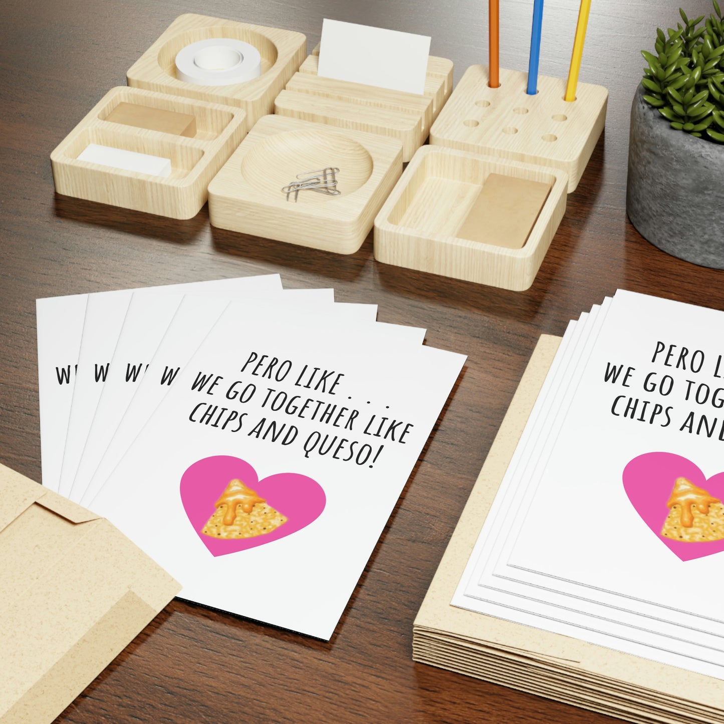 We Go Together Like Chips and Queso Valentines Day Greeting Card