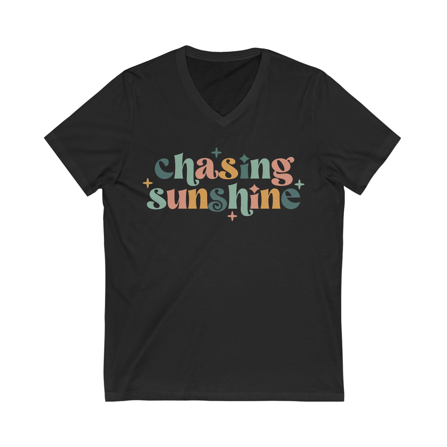 Chasing Sunshine Matching Mommy & Me Set Unisex Jersey Short Sleeve V-Neck Tee
