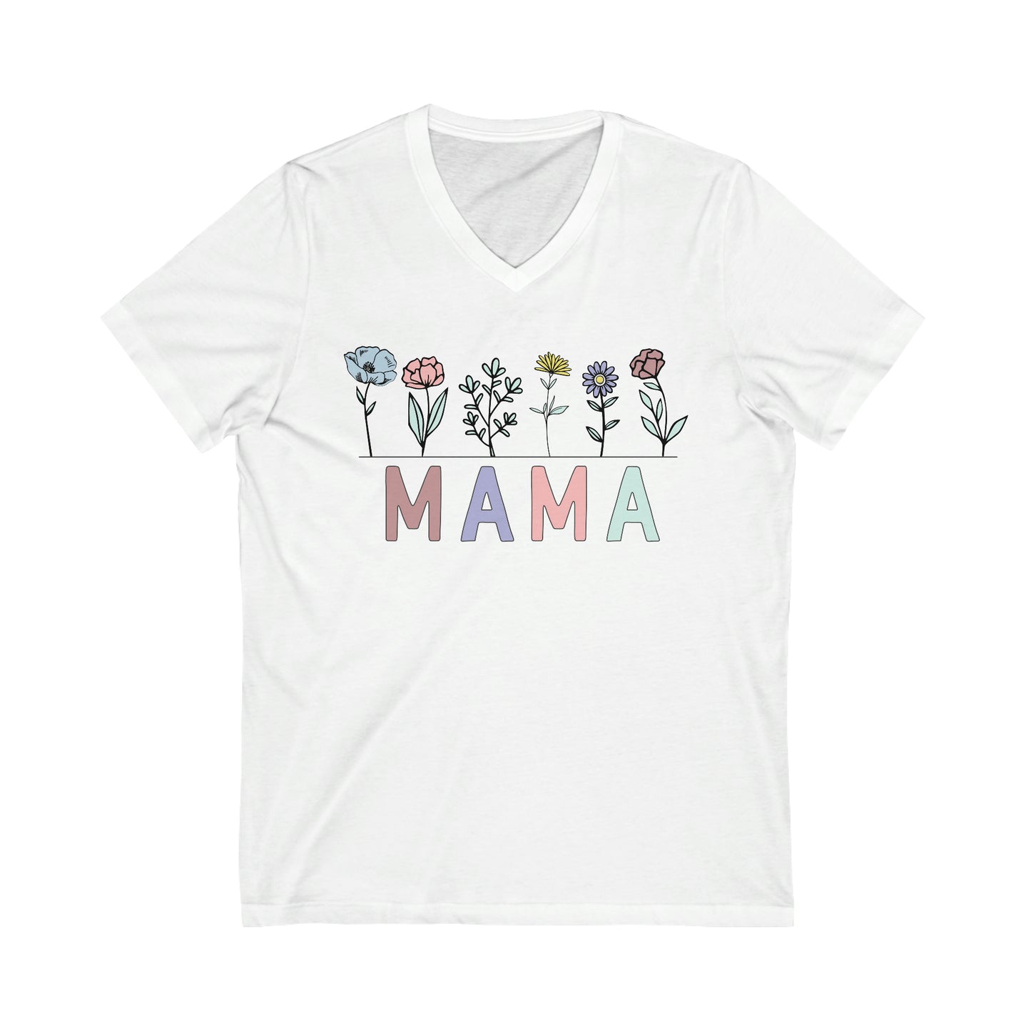 Mama Matching Mommy & Me Set Unisex Jersey Short Sleeve V-Neck Tee