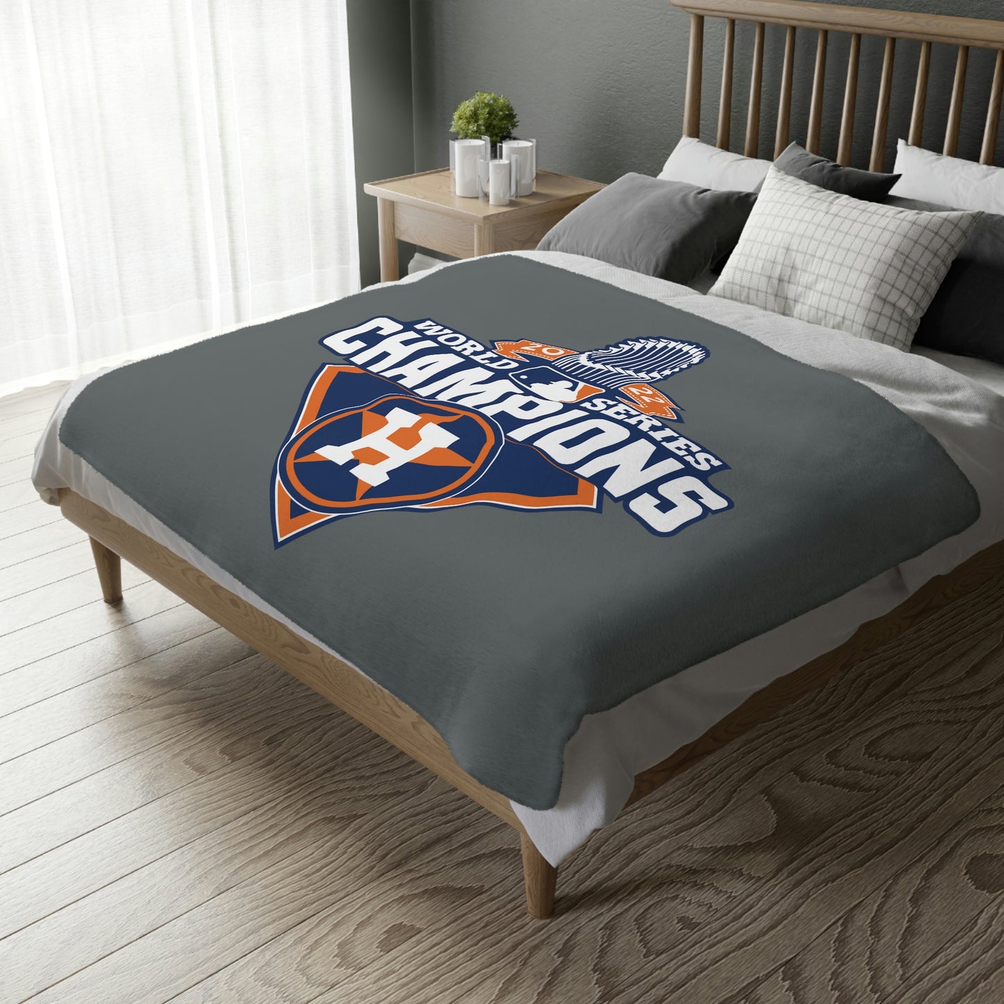 Houston World Series Champions Baseball | Velveteen Plush Blanket