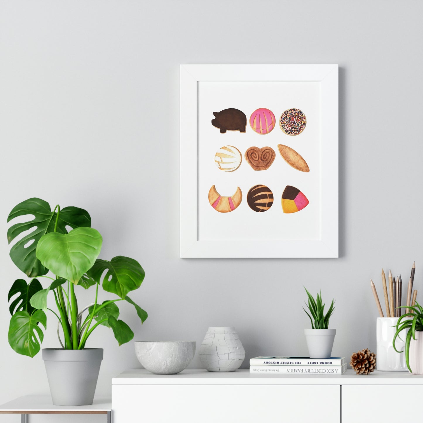 Pan Dulce Framed Vertical Poster