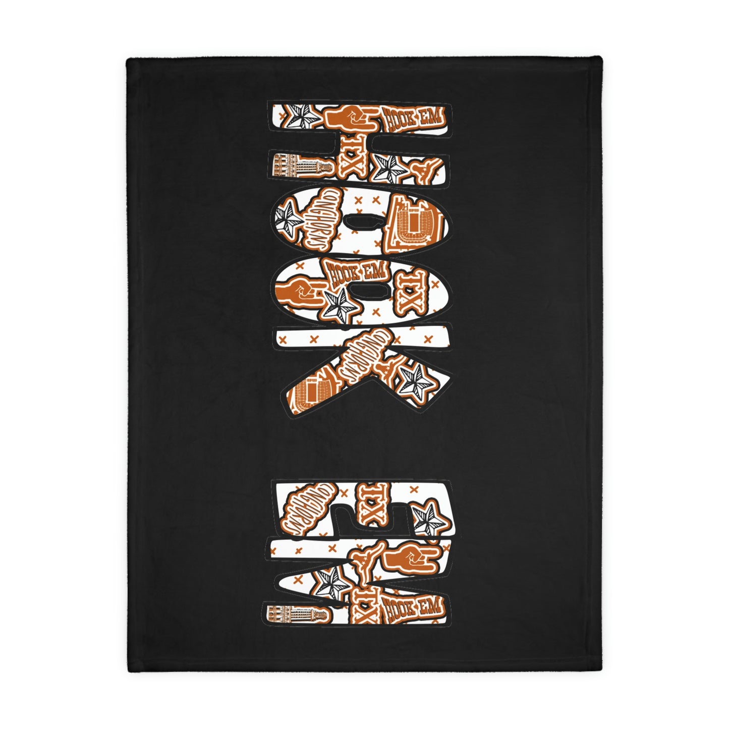 Longhorns Velveteen Minky Throw Blanket