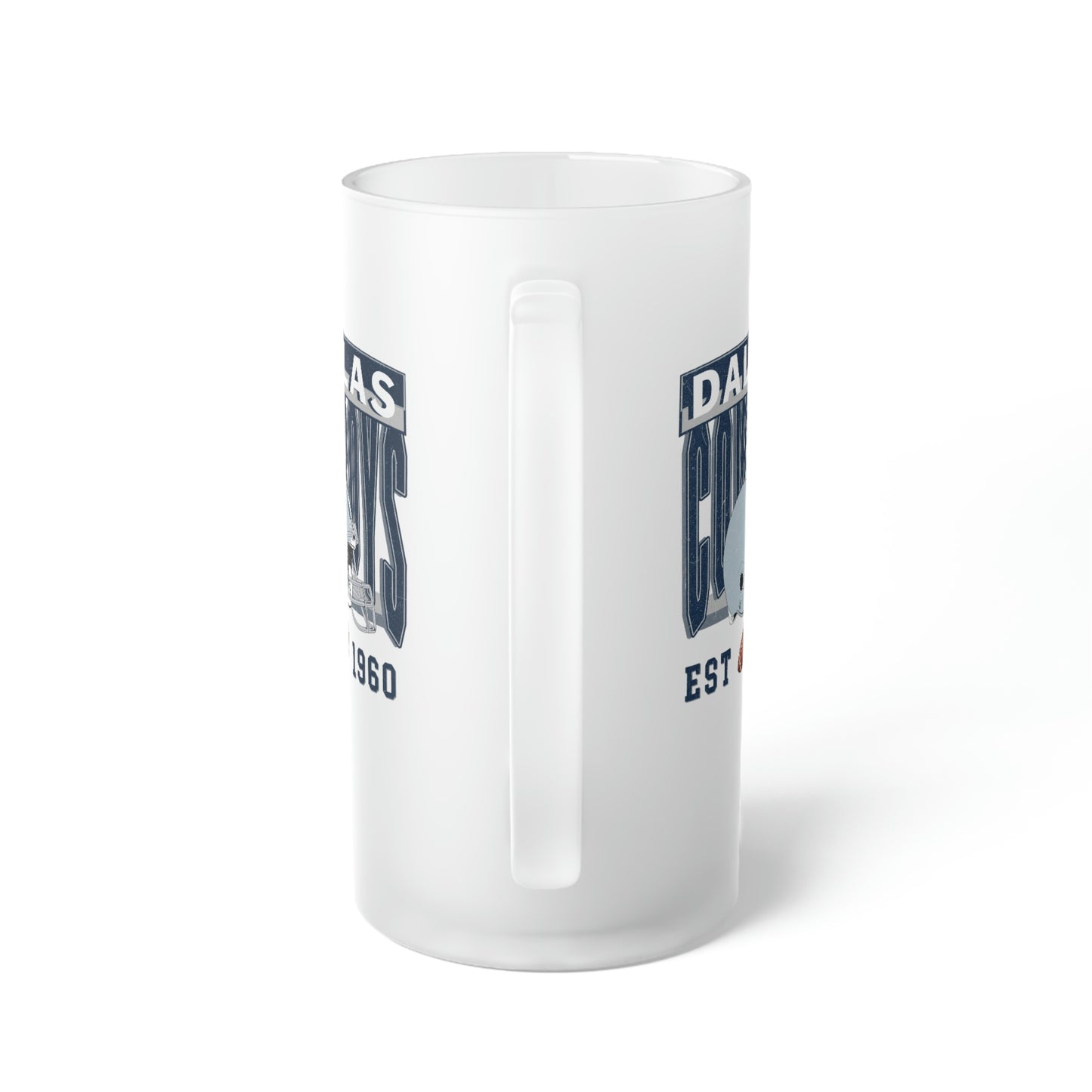 Dallas Football Frosted Glass Beer Mug