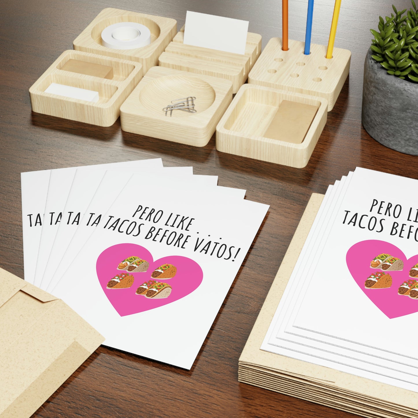 Tacos Before Vatos Valentines Day Greeting Card