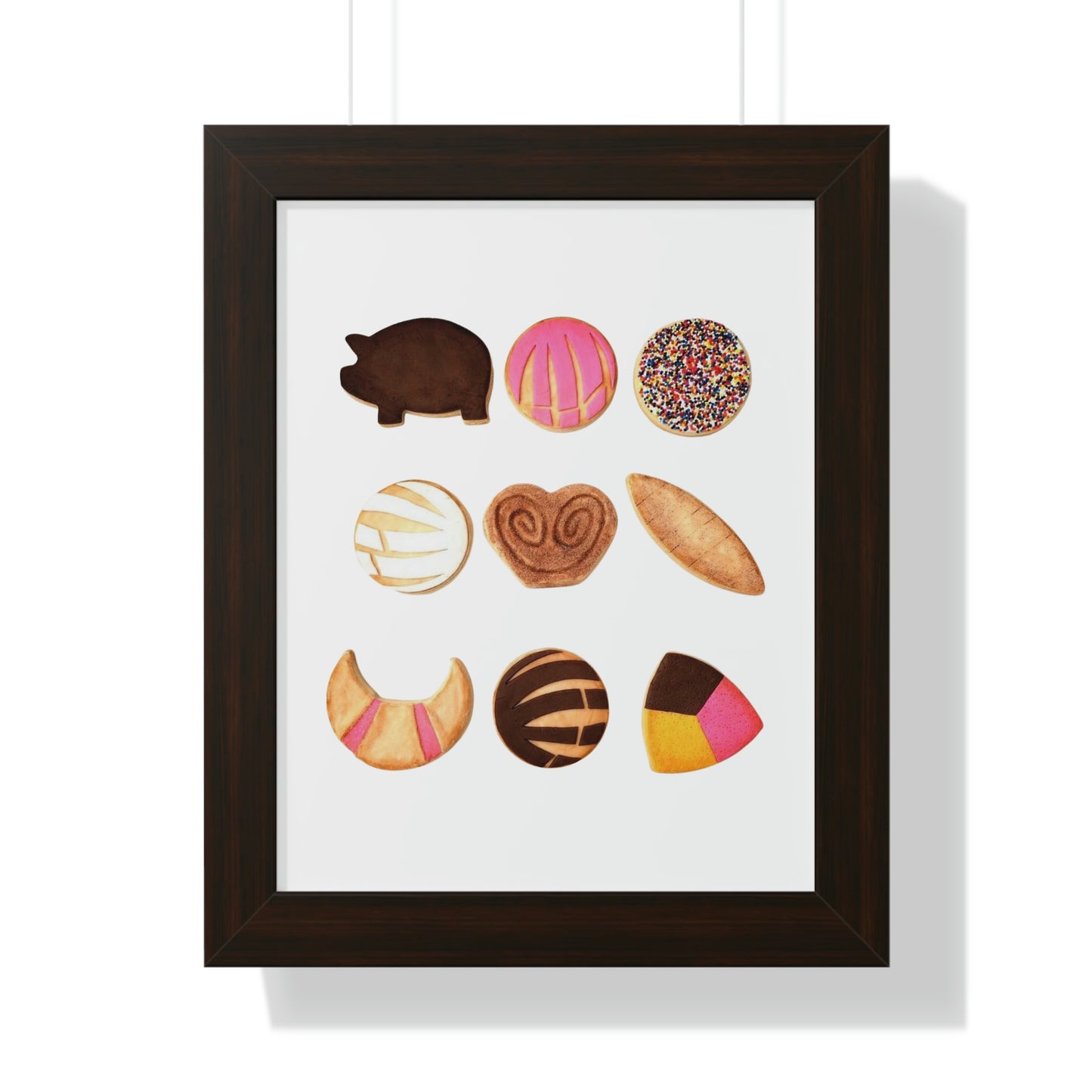 Pan Dulce Framed Vertical Poster