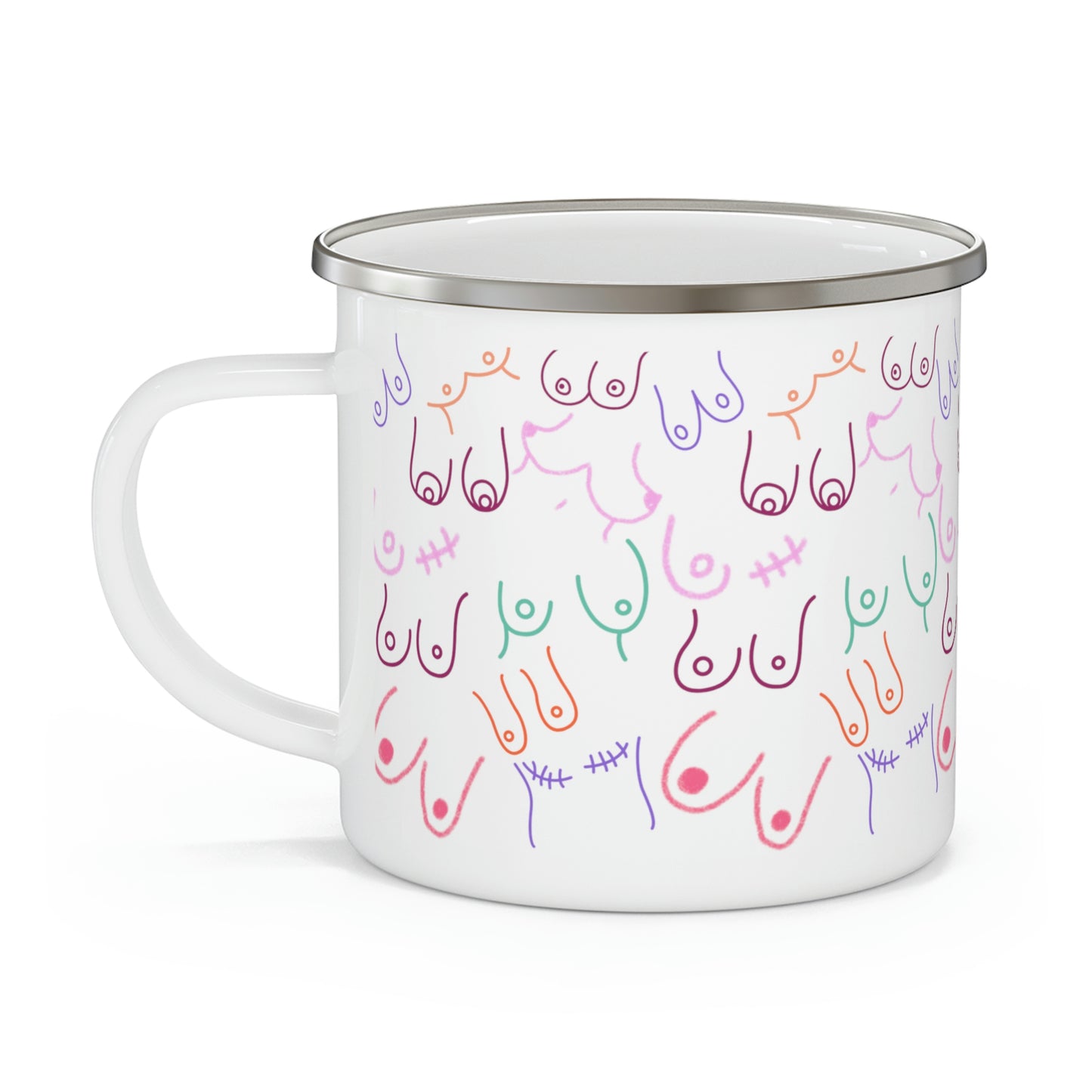 Titties | Enamel Camping Coffee Mug