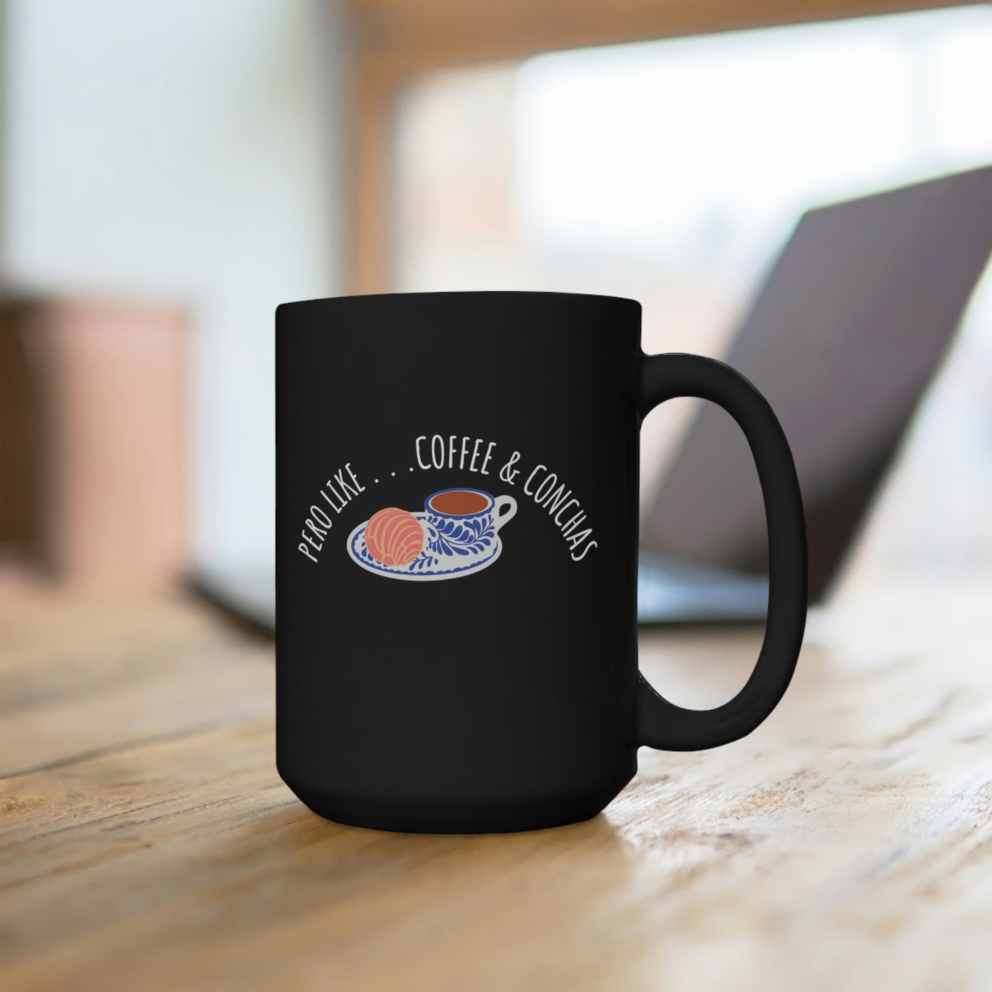 Coffee & Conchas | Black Coffee Mug 15oz