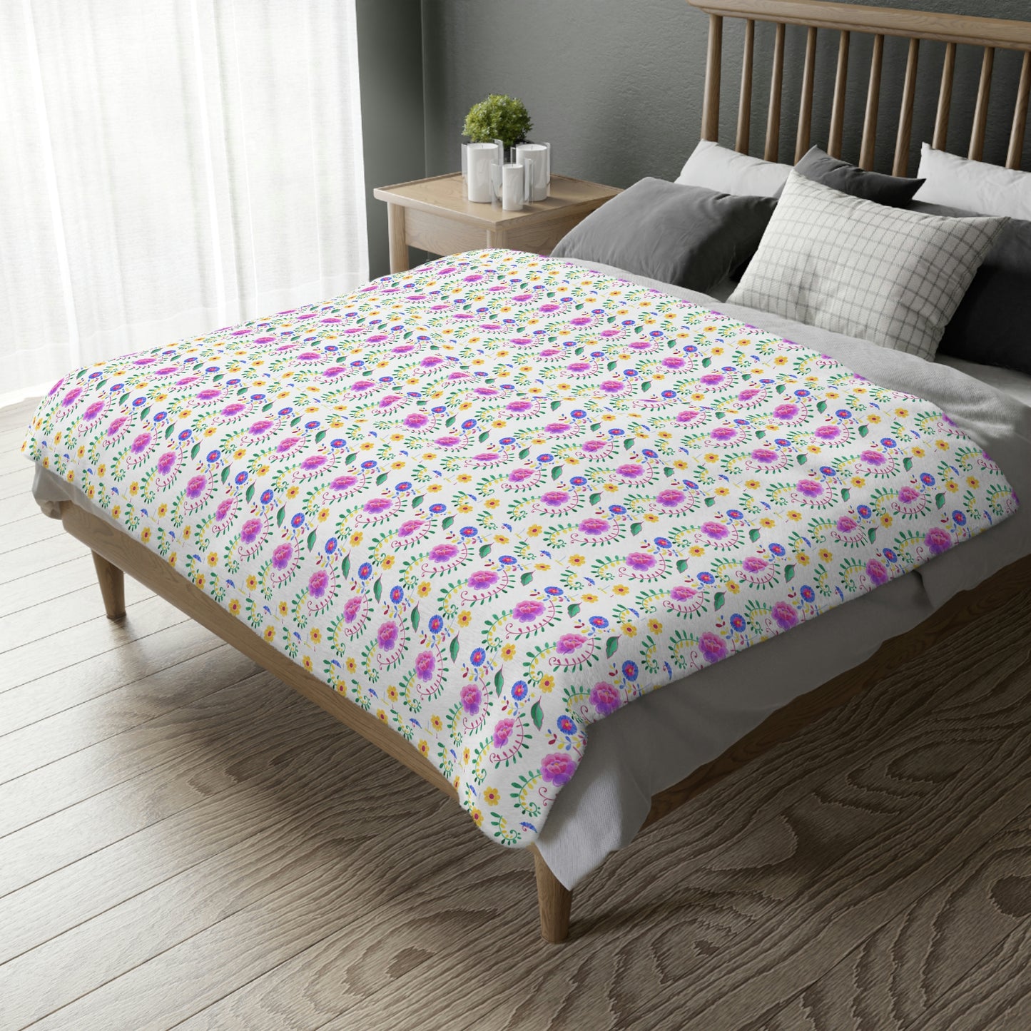 Floral | Velveteen Plush Blanket