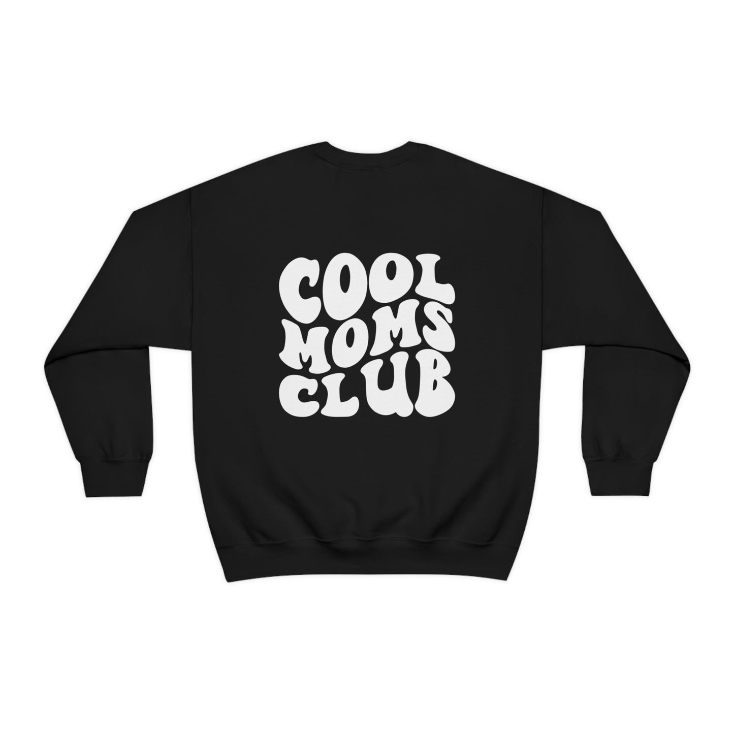 Melting Smiley Cool Moms Club Unisex DryBlend® Crewneck Sweatshirt Front/Back Print