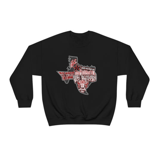 Texas Tech Lubbock Football Unisex Heavy Blend Crewneck Sweatshirt