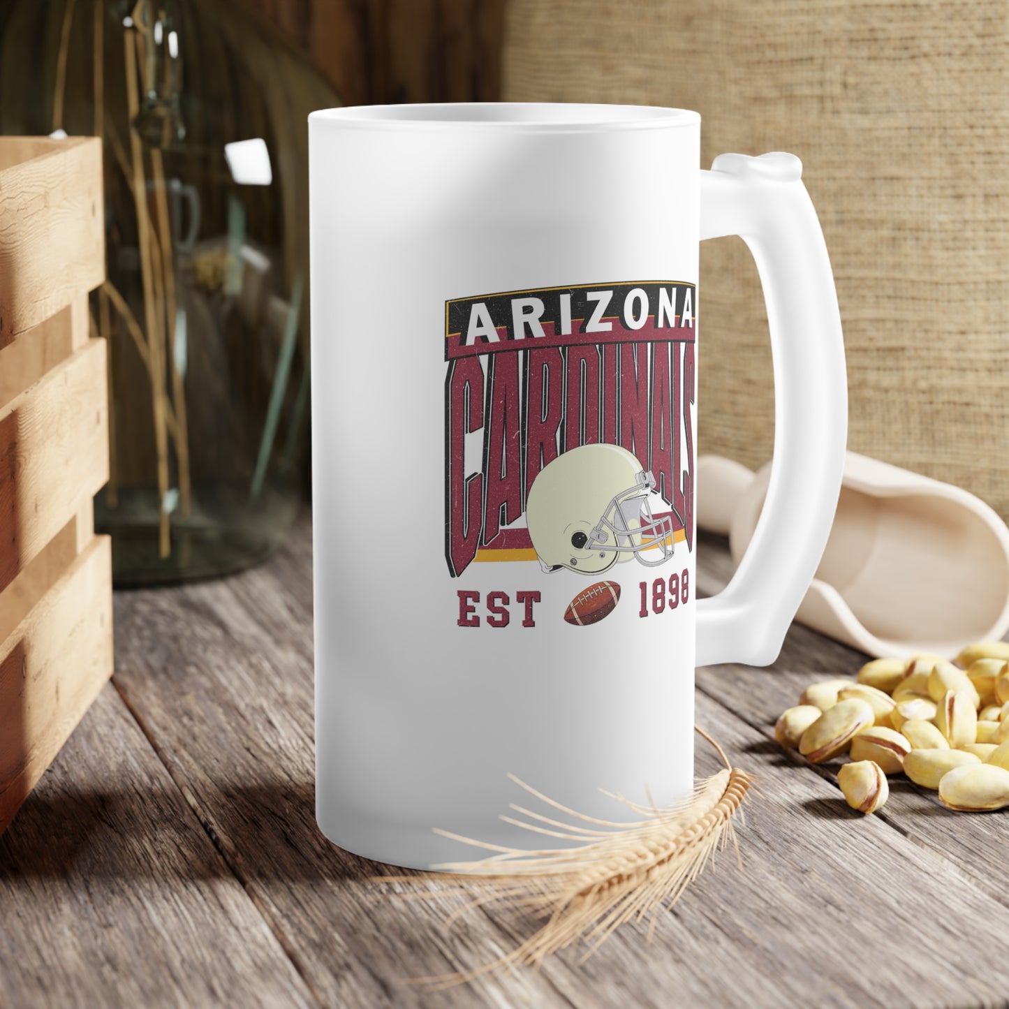 Arizona Football Frosted Glass Beer Mug