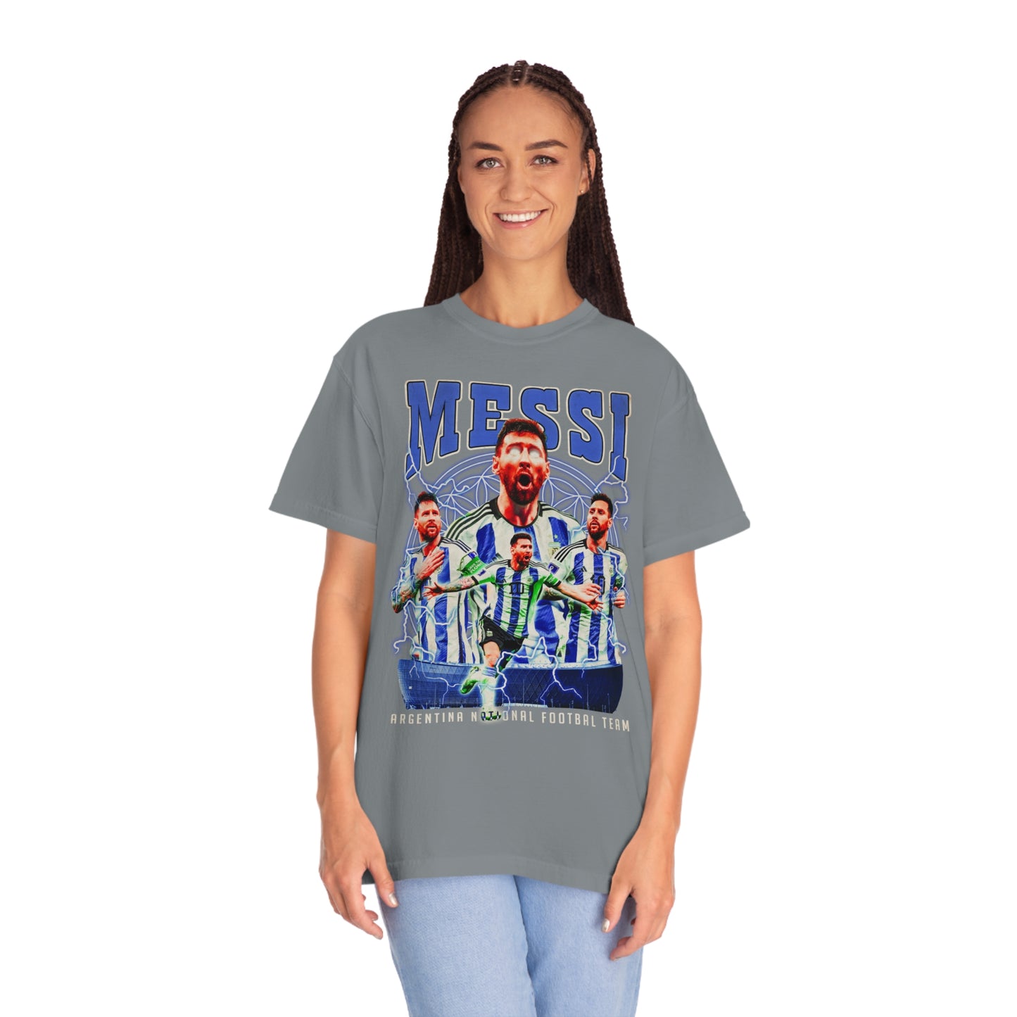 Messi Soccer Unisex Garment-Dyed T-shirt
