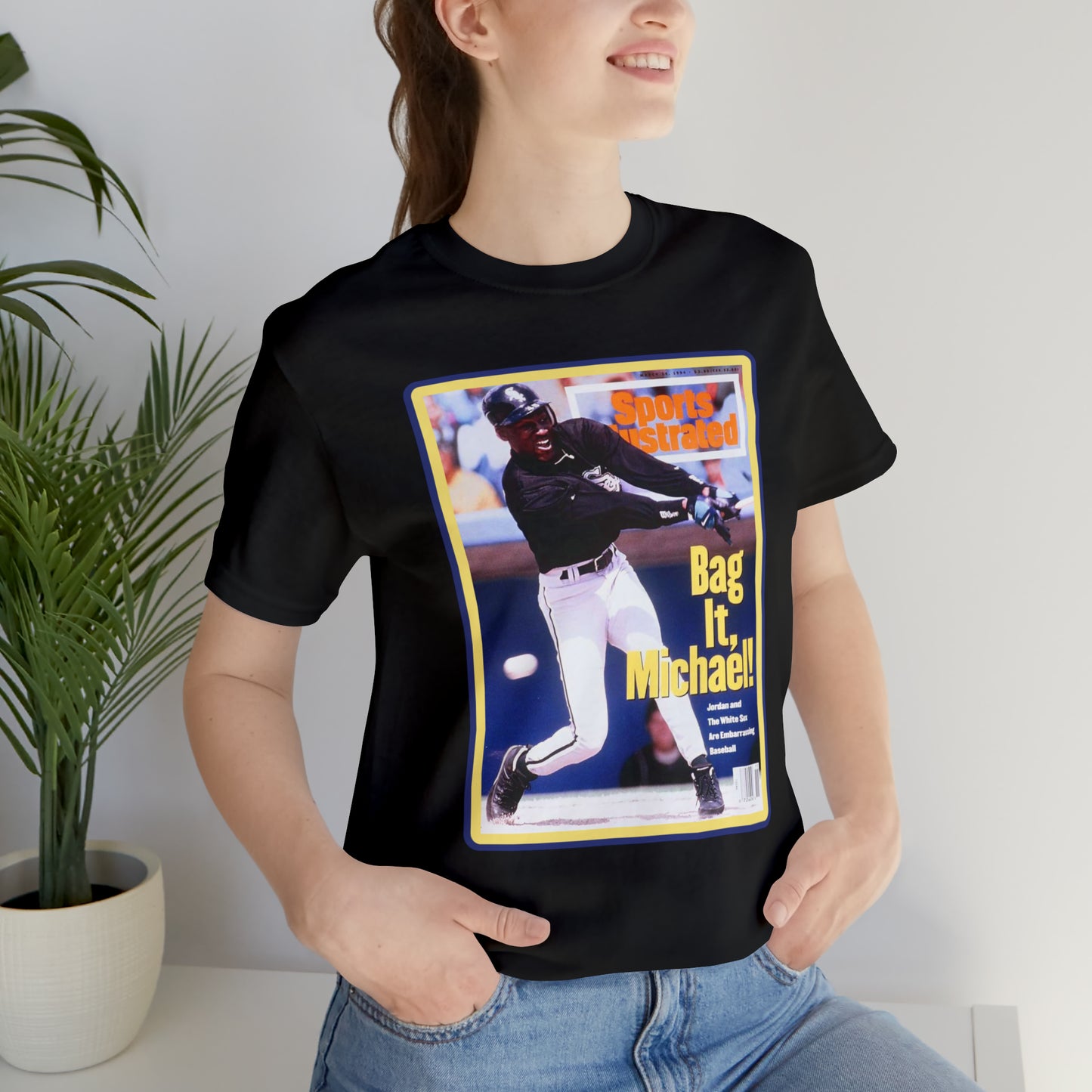 90s Throwback Michael Jordan Sports Illustrated Magazine Unisex Jersey Short Sleeve Tee