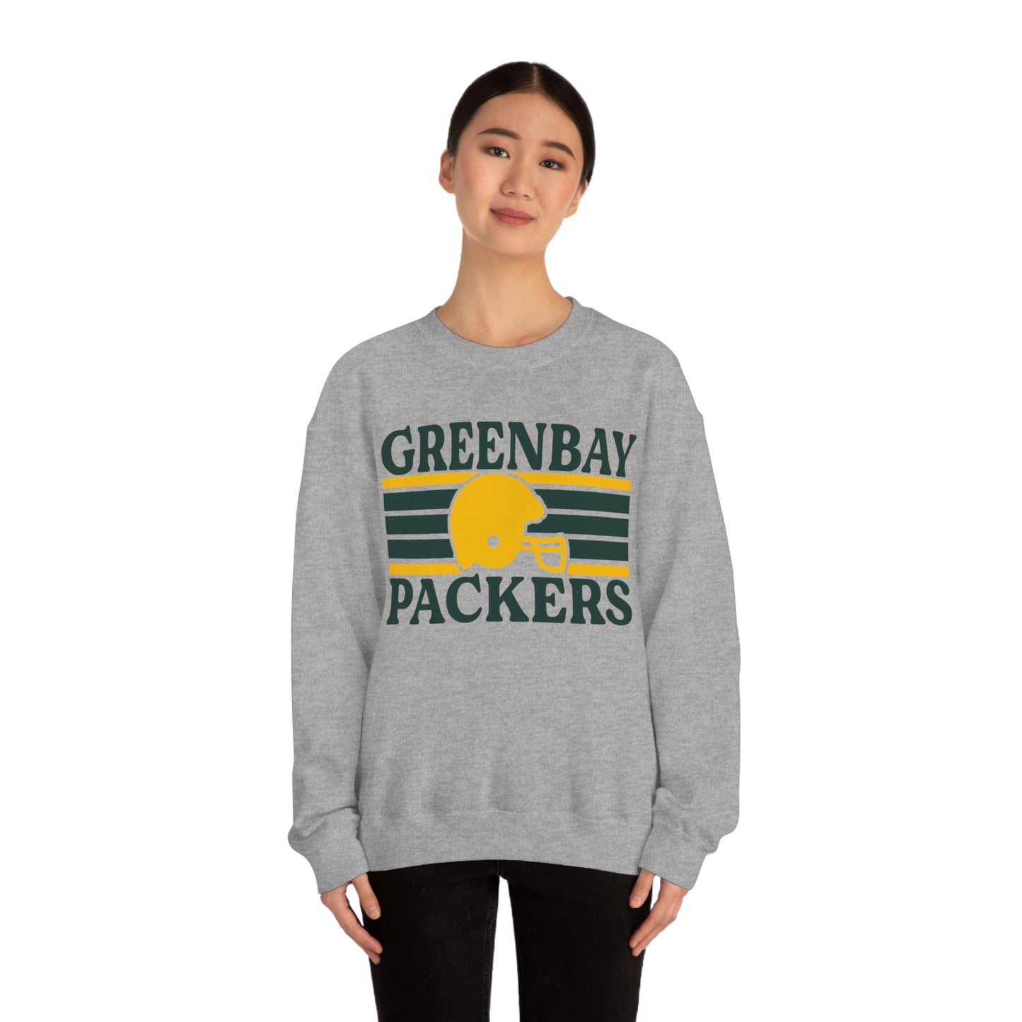 Retro Style Green Bay Football  Unisex Heavy Blend Crewneck Sweatshirt