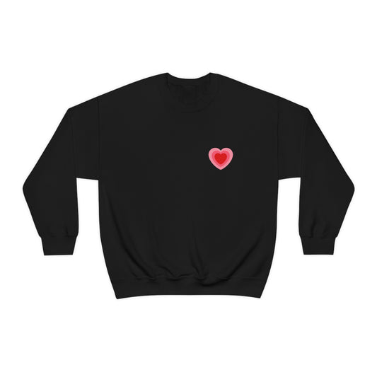 Heart Thick Thighs Love Vibes Valentines Day Unisex Heavy Blend Crewneck Sweatshirt Front/Back Print