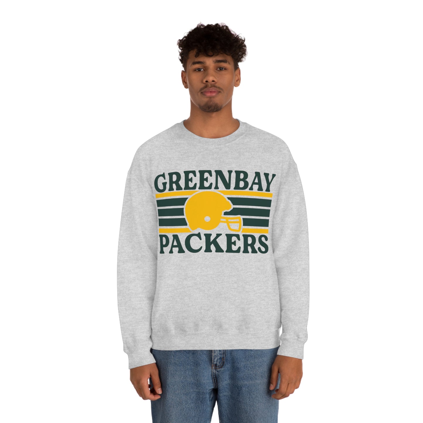 Retro Style Green Bay Football  Unisex Heavy Blend Crewneck Sweatshirt