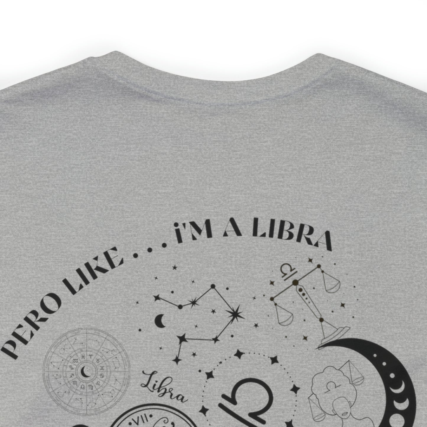 Zodiac Libra - Astrology Unisex Jersey Short Sleeve Tee Front/Back Print