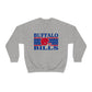 Retro Style Buffalo  Football  Unisex Heavy Blend Crewneck Sweatshirt